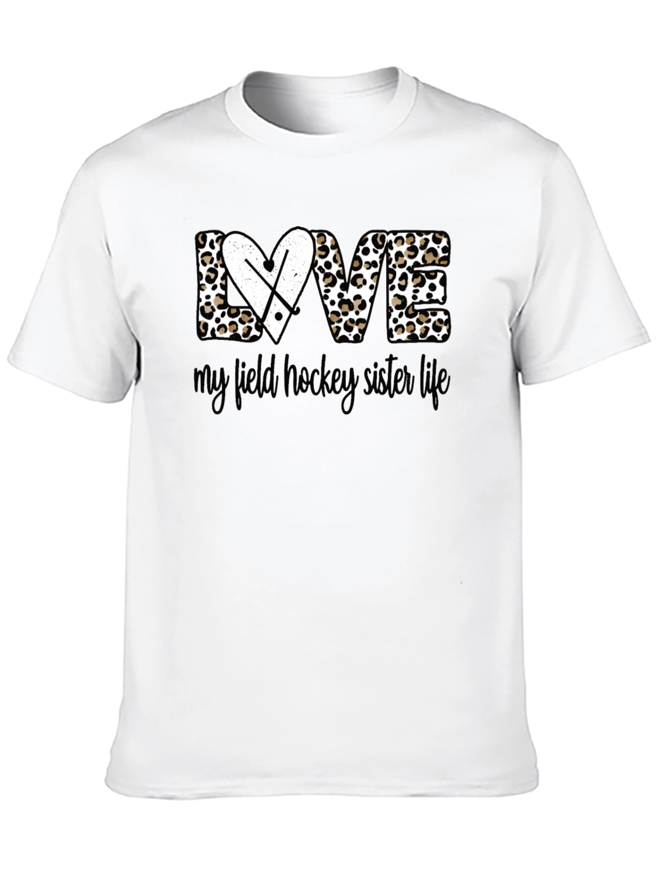 Field Hockey Sister Life T-Shirt - Leopard Print - 10