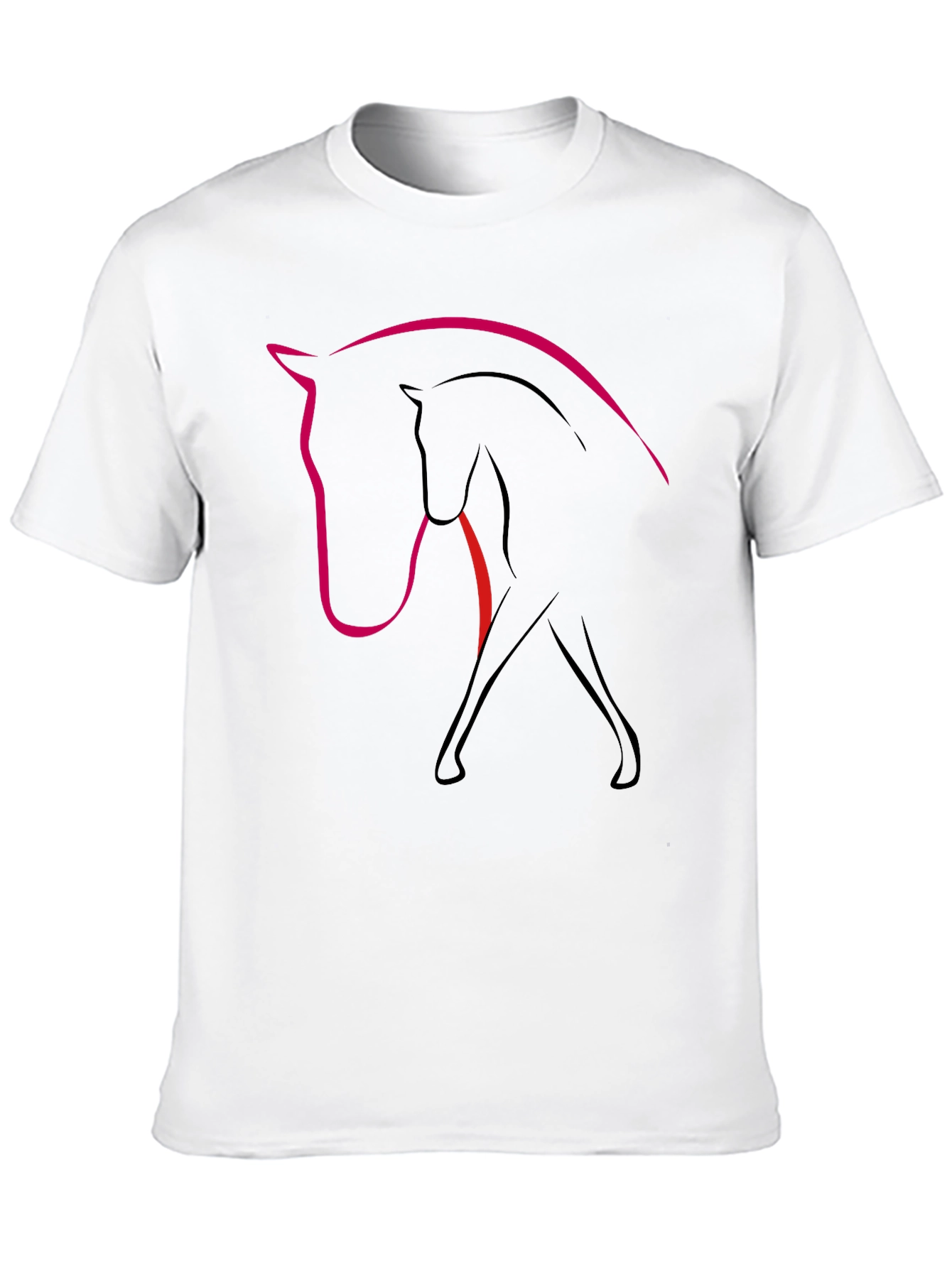 Black Horse Silhouette Graphic Tee - Modern Equestrian Style view 10