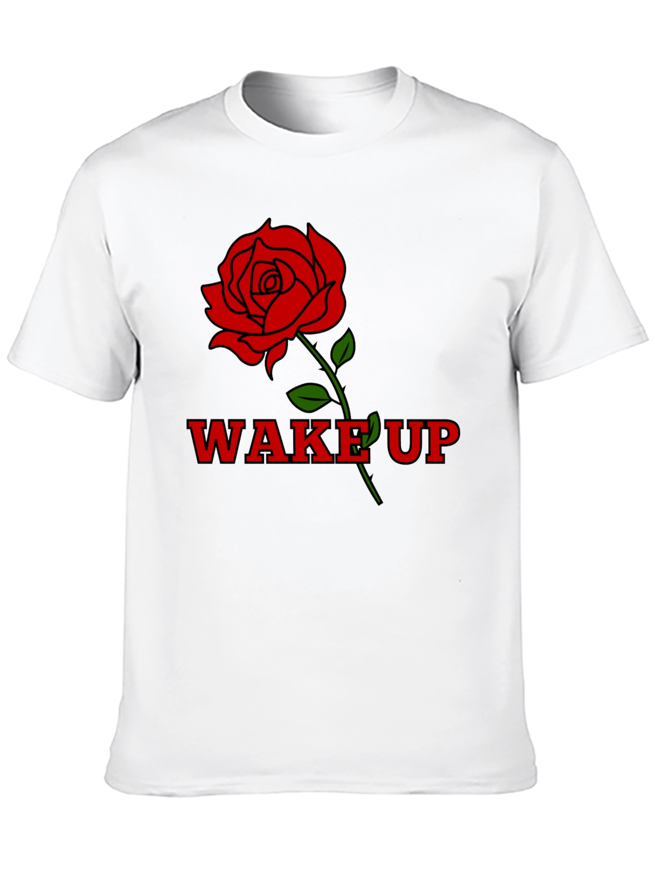Black Wake Up Rose Graphic T-Shirt view 10