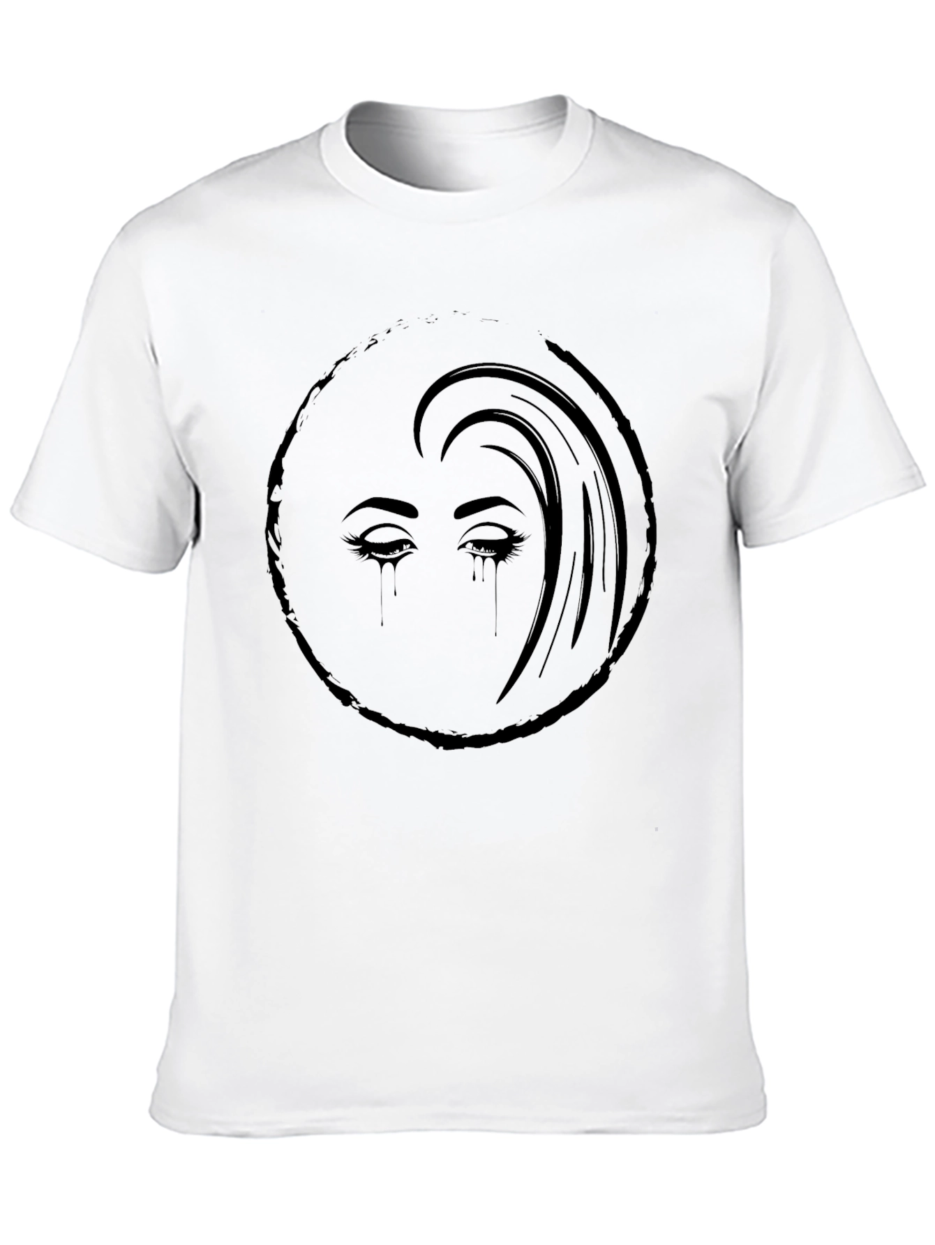 Black Emotional Gaze Graphic Tee - Black view 10