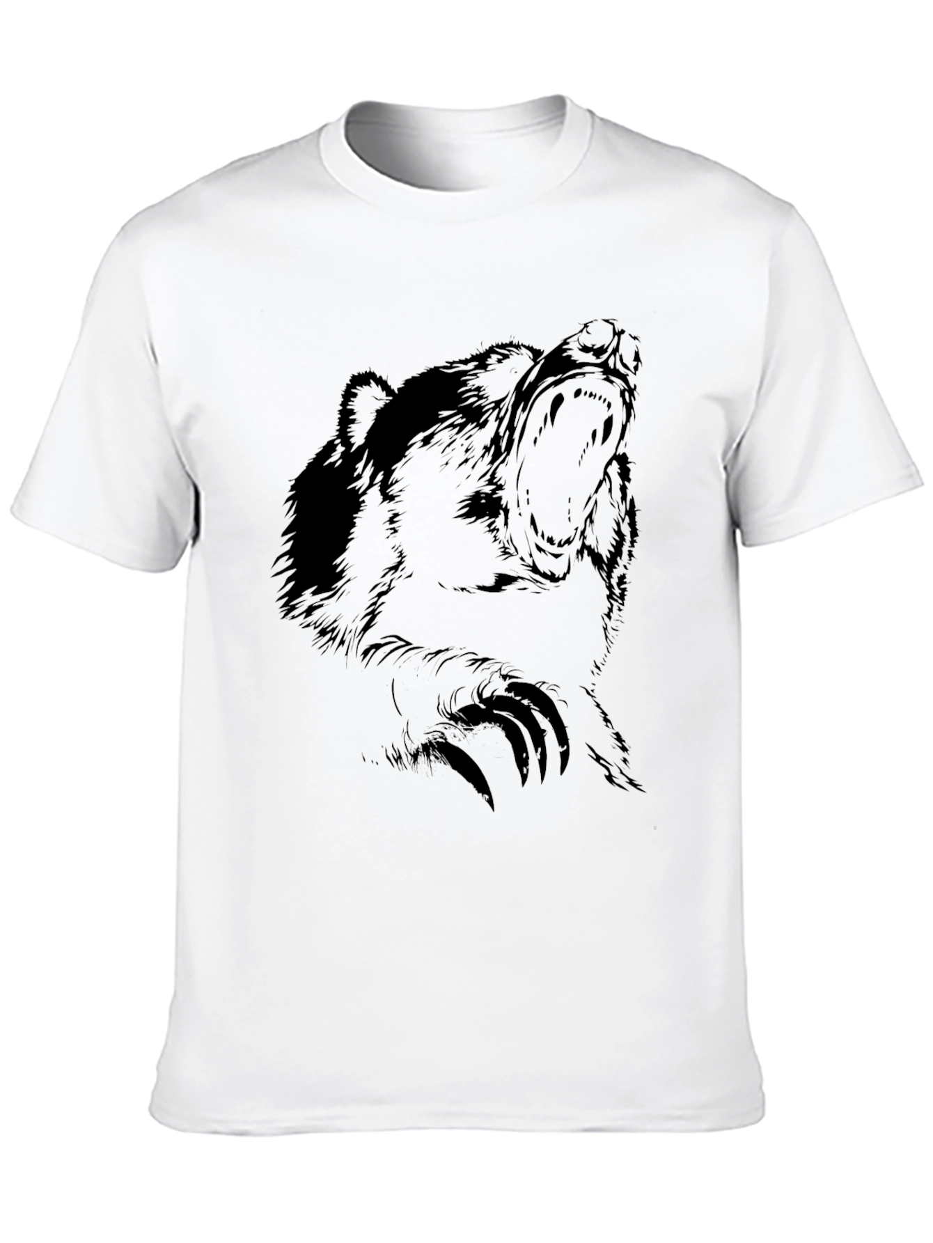 Black Men's Black Bear Graphic T-Shirt view 10