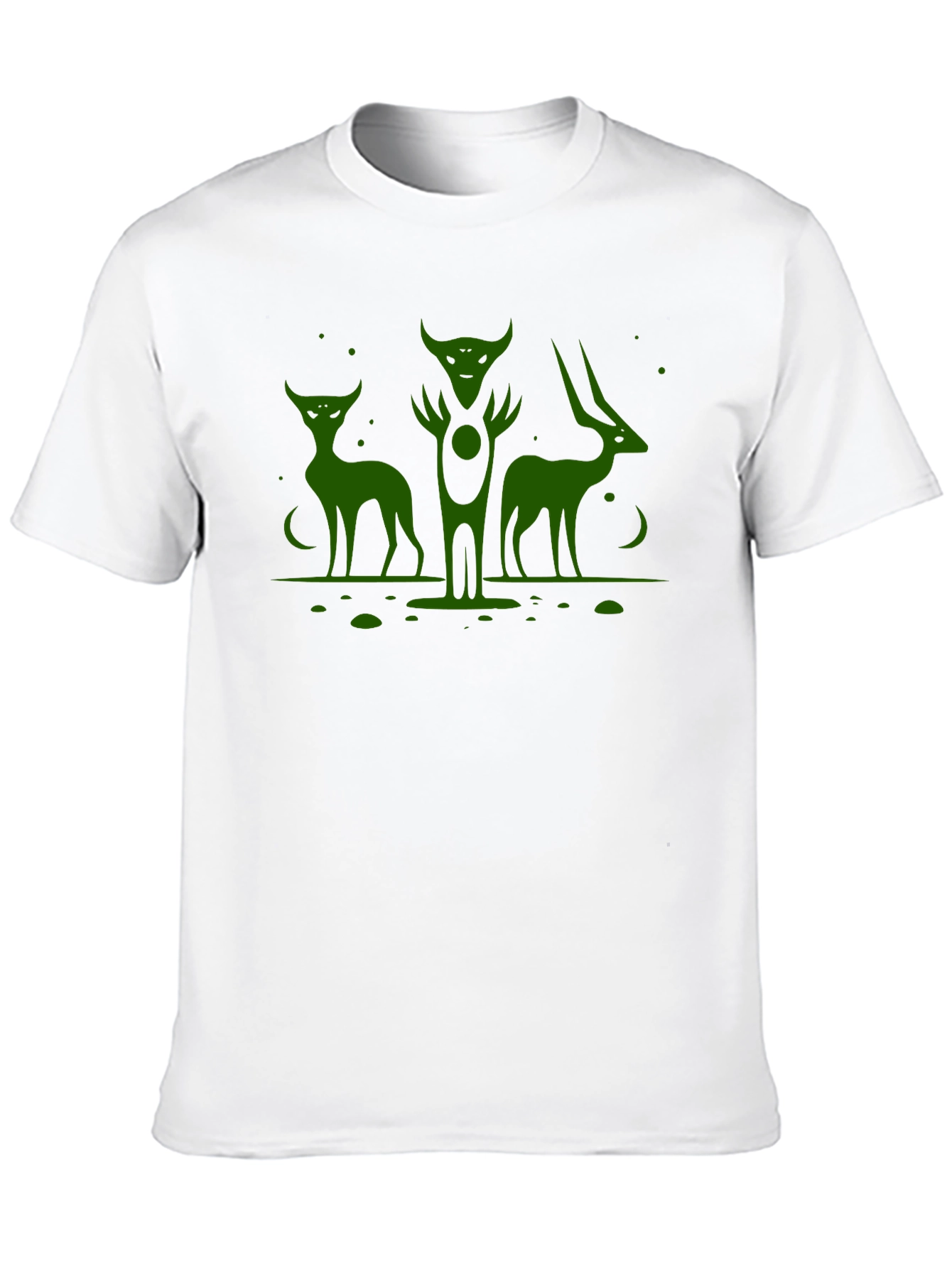 Black Men's Graphic Tee - Alien Creature Design - Black Cotton view 10