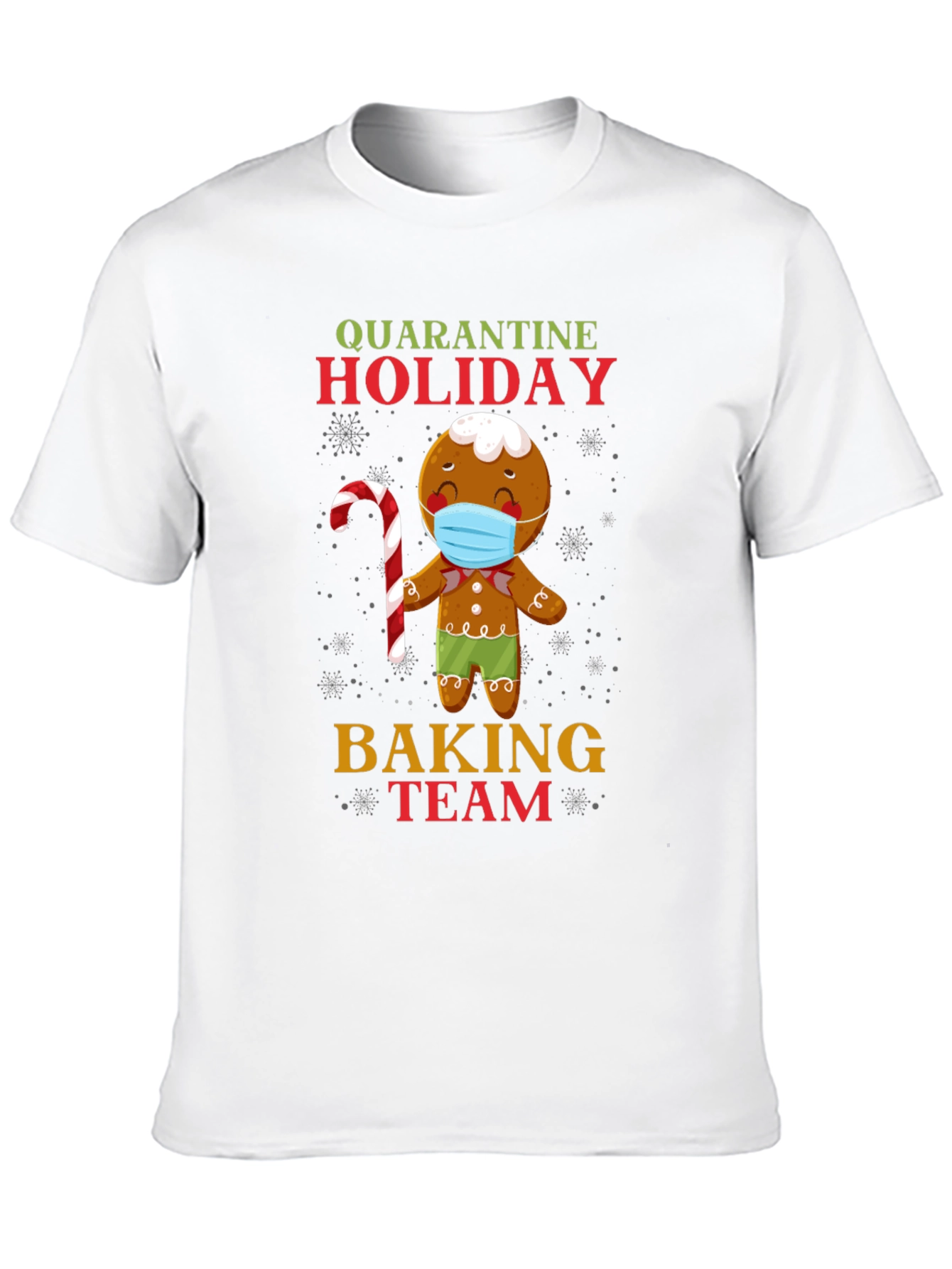 Black Quarantine Holiday Baking Team Gingerbread T-Shirt view 10