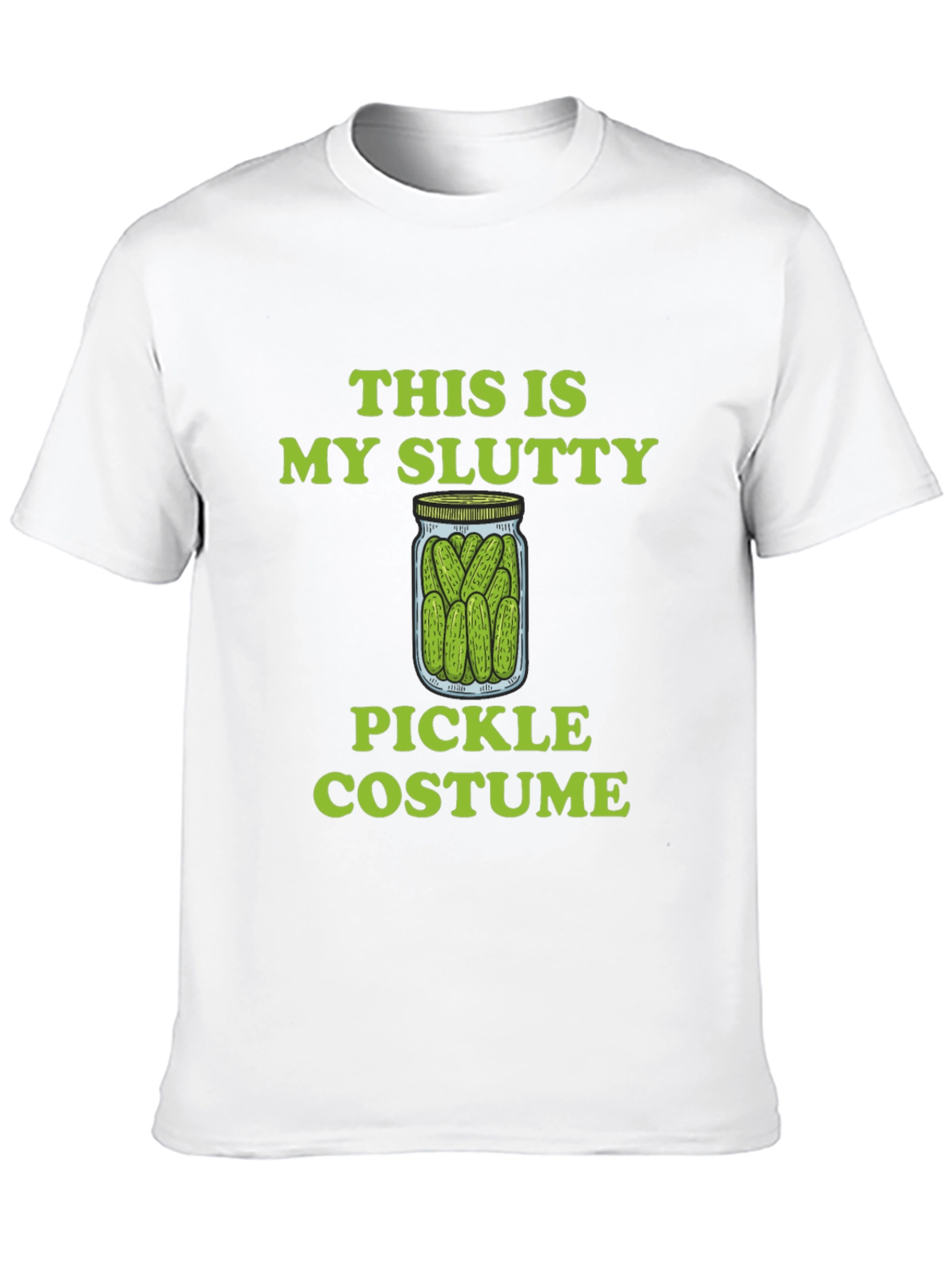 Black Slutty Pickle Costume Graphic T-Shirt view 10