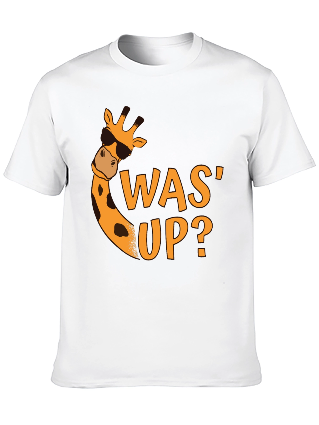 Black Cool Giraffe Was' Up? Black Graphic Tee view 10