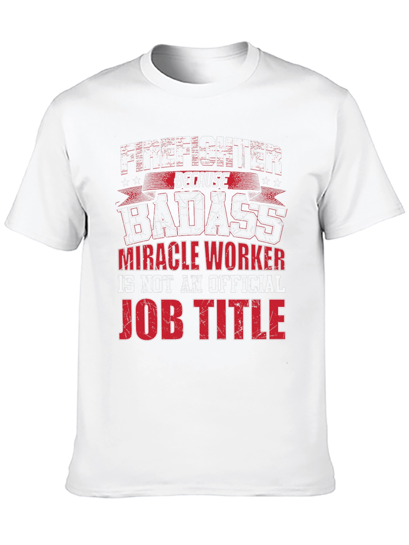 Black Firefighter Badass Job Title Black T-Shirt view 10