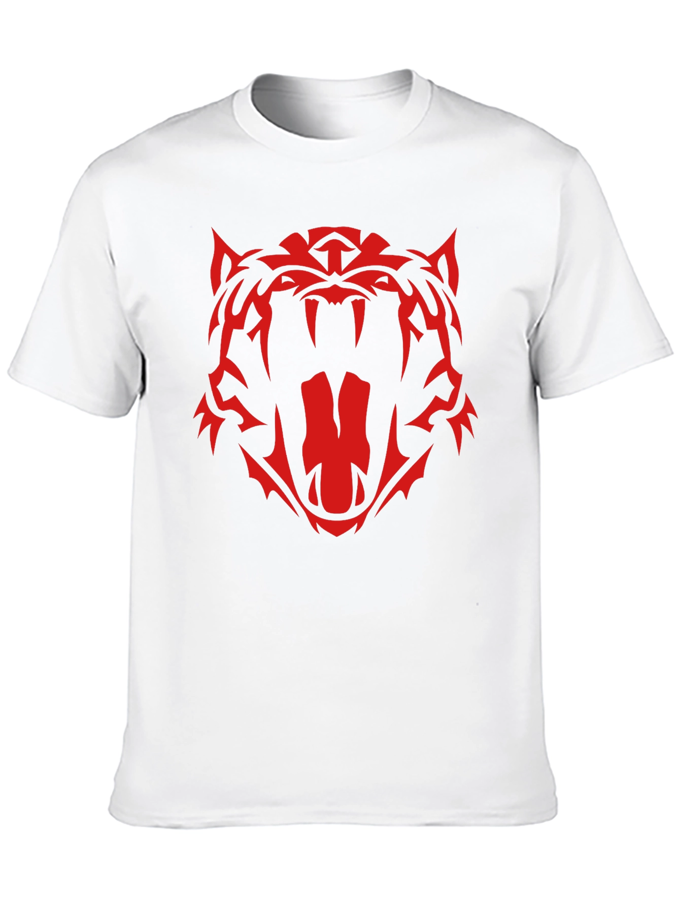Black Red Tiger Graphic Black T-Shirt view 10