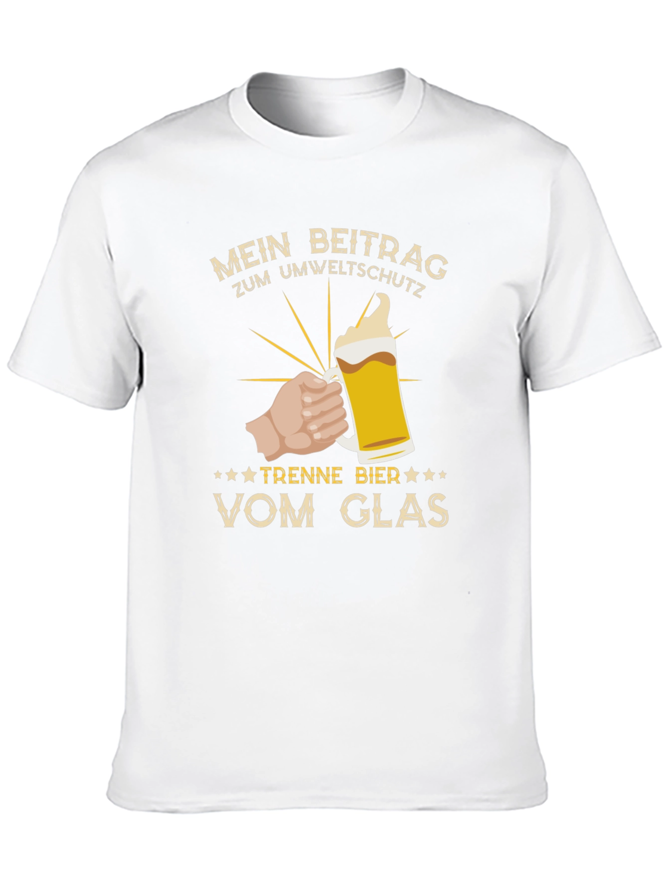 Black Men's Black 'Mein Beitrag' Beer Graphic Tee view 10