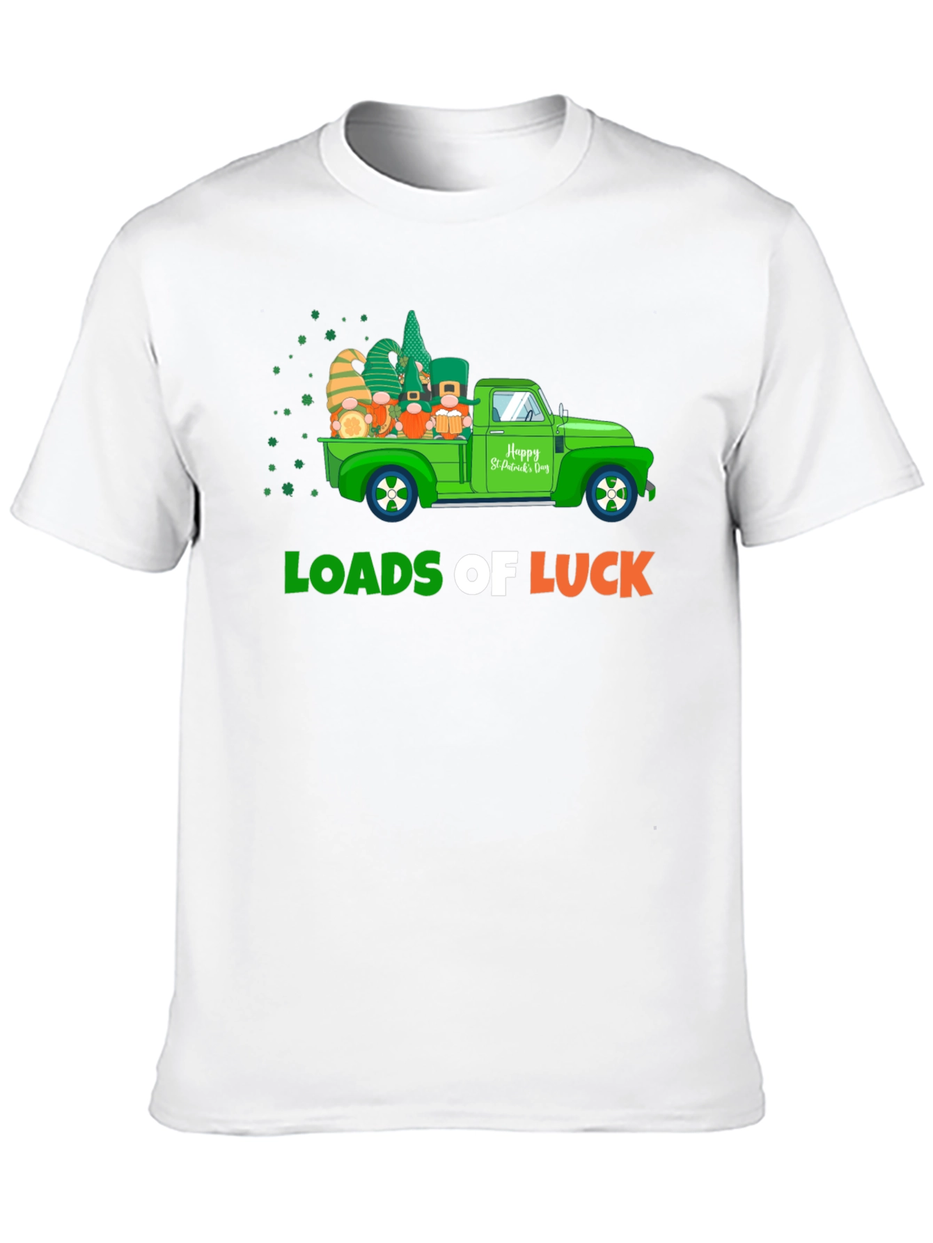 Black Loads of Luck St. Patrick's Day Truck T-Shirt view 10