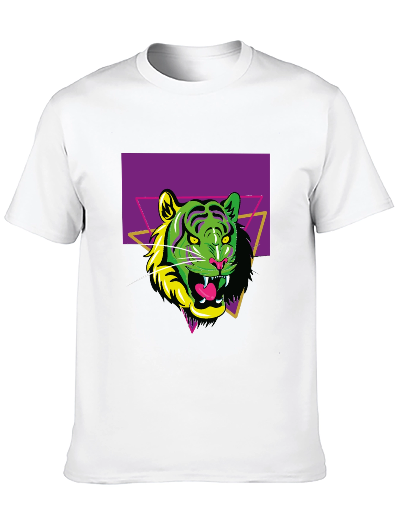 Black Retro Tiger Graphic Tee - Men's Black T-Shirt view 10