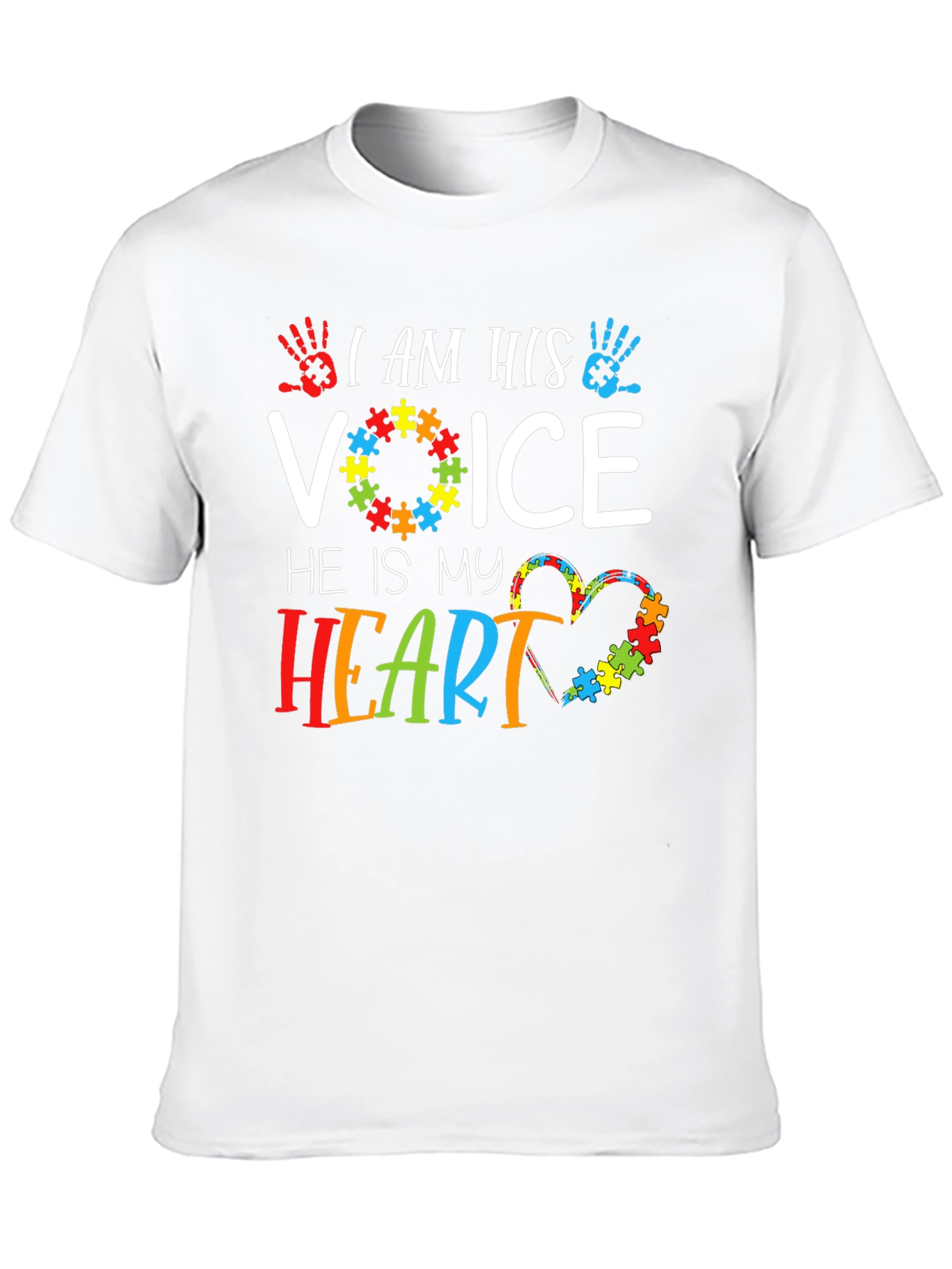 Black Autism Awareness T-Shirt - I Am His Voice view 10