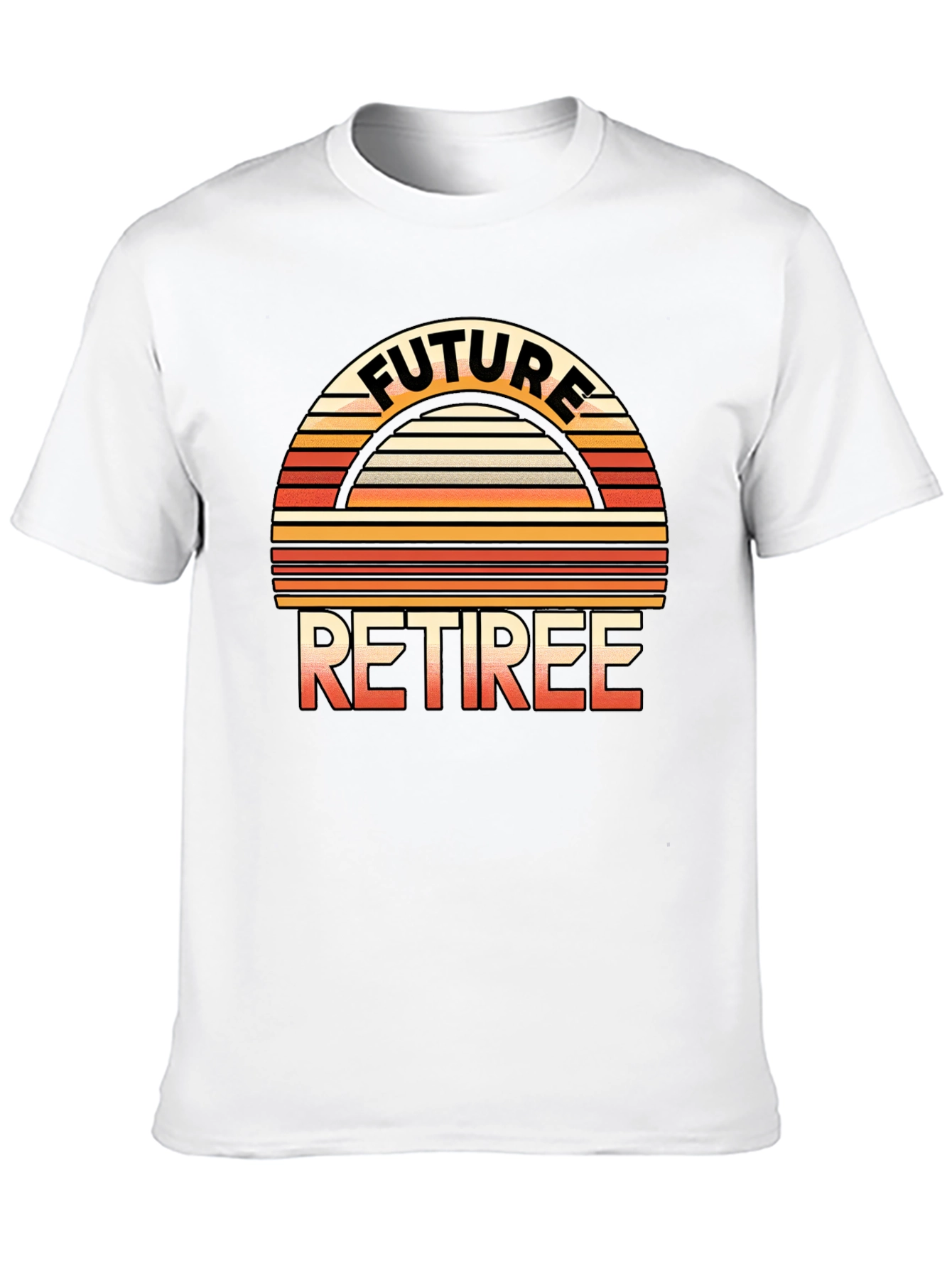 Black Future Retiree Graphic T-Shirt - Retro Style view 10