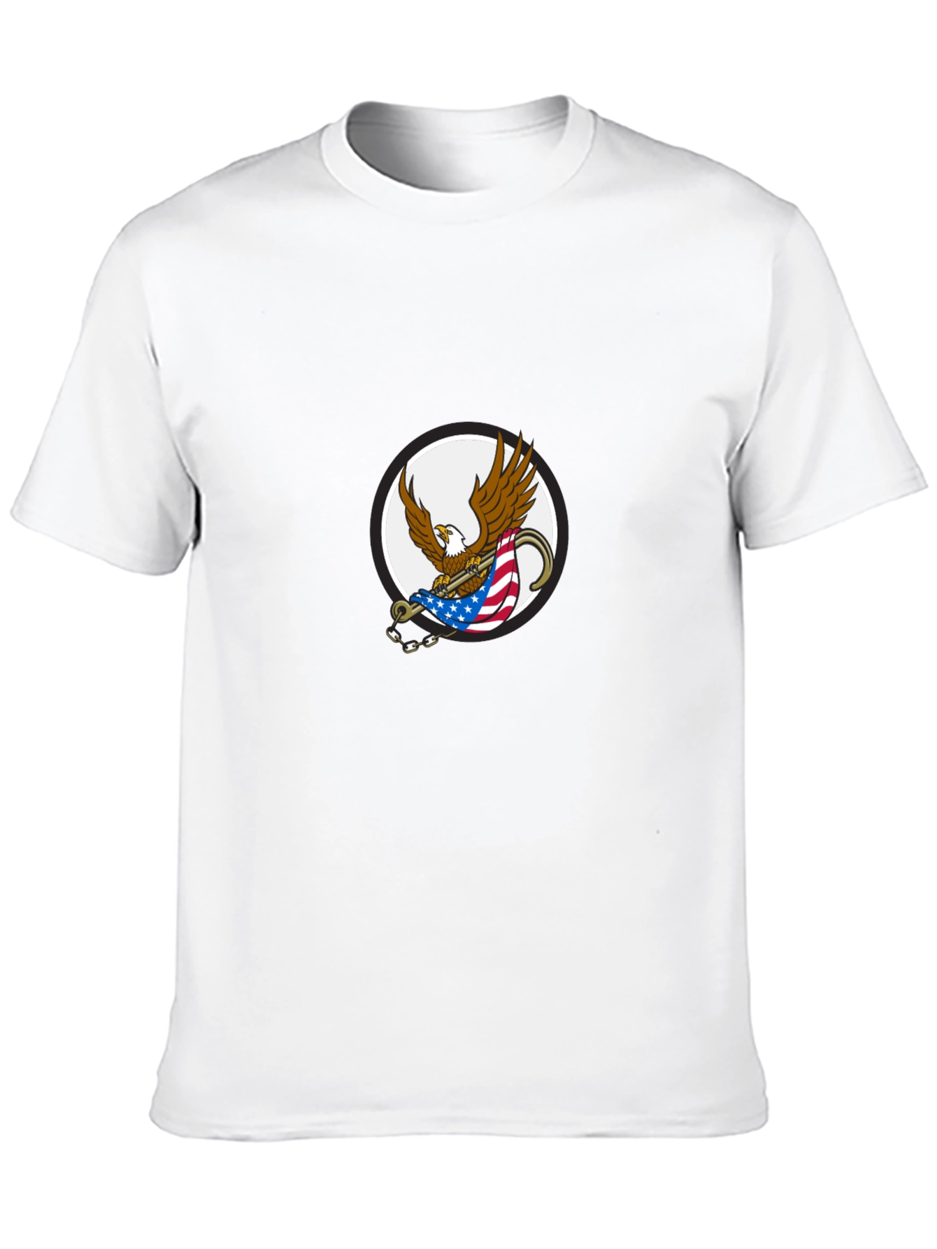 Black Men's Black Graphic Eagle T-Shirt view 10