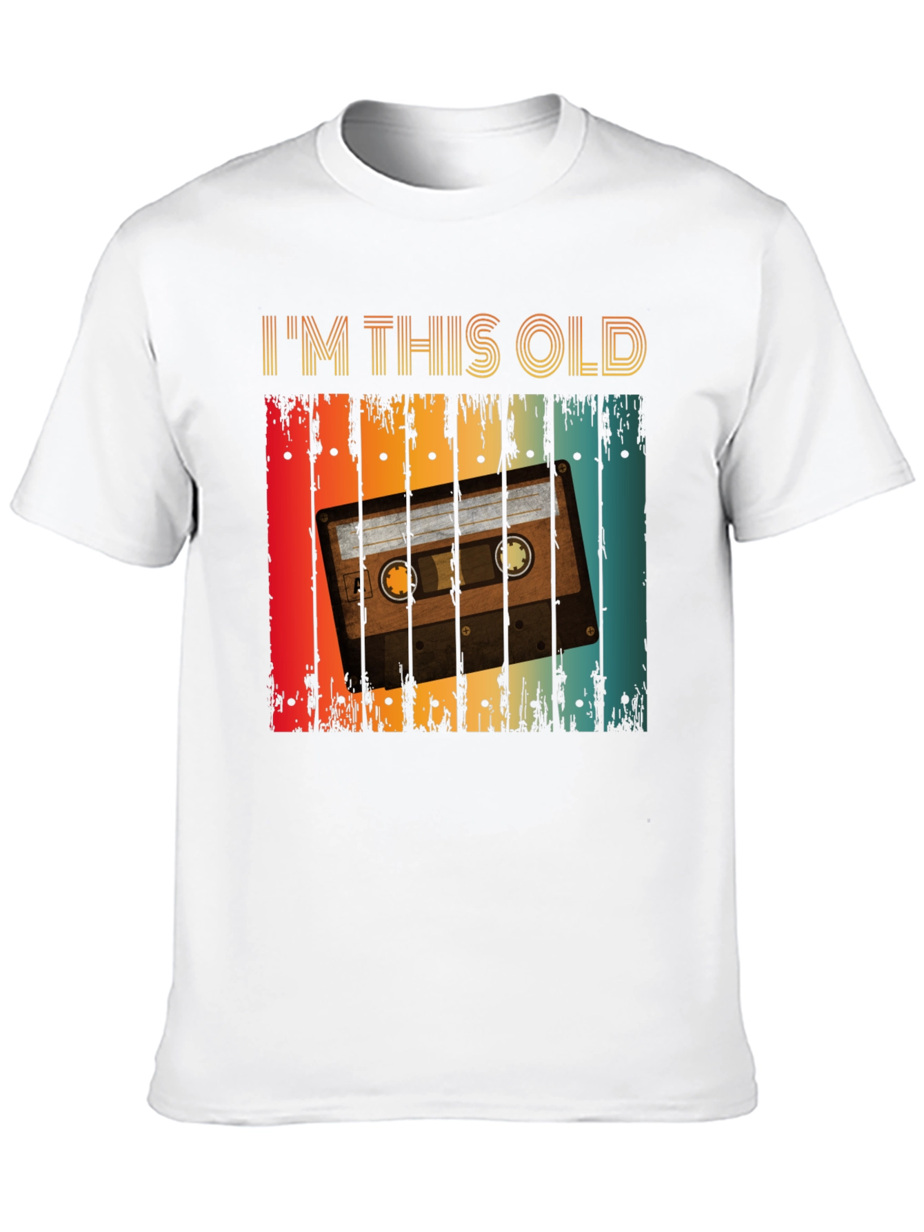 Black Retro Cassette Tape T-Shirt - I'm This Old view 10