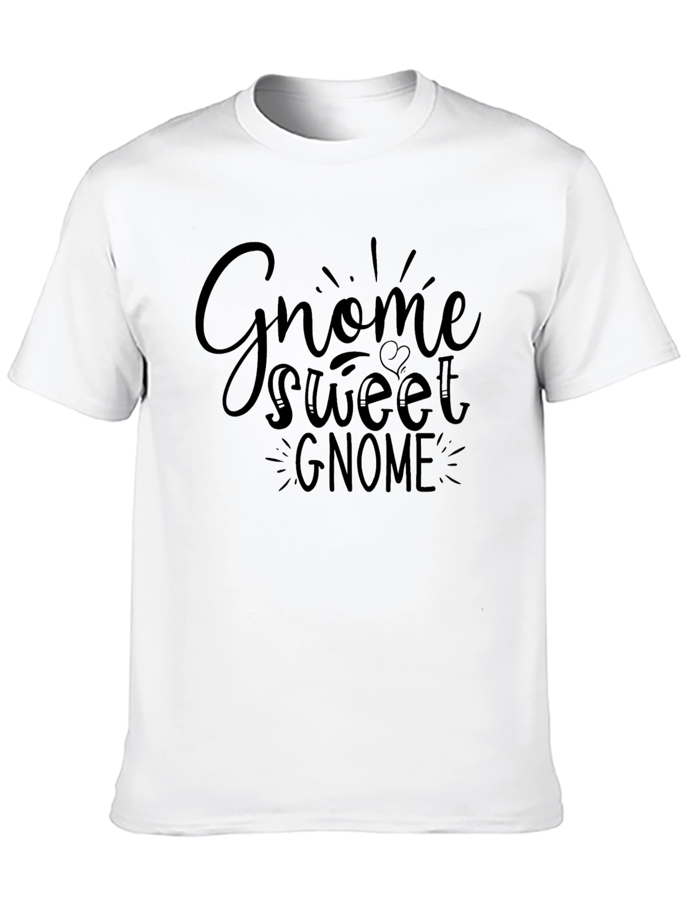 Black Gnome Sweet Gnome Black Cotton T-Shirt view 10