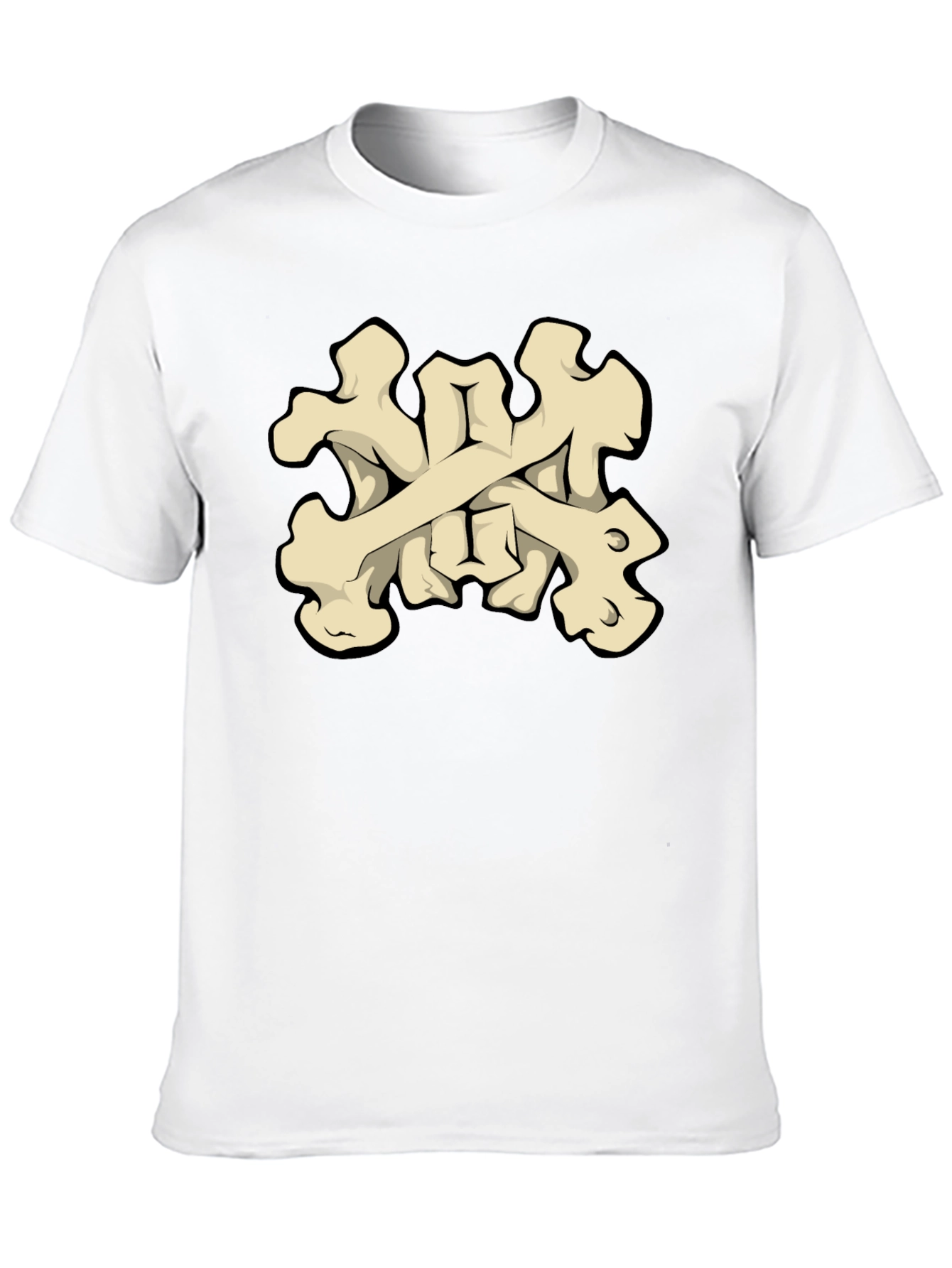 Bone Crossbones Graphic Tee - Black T-Shirt - 10