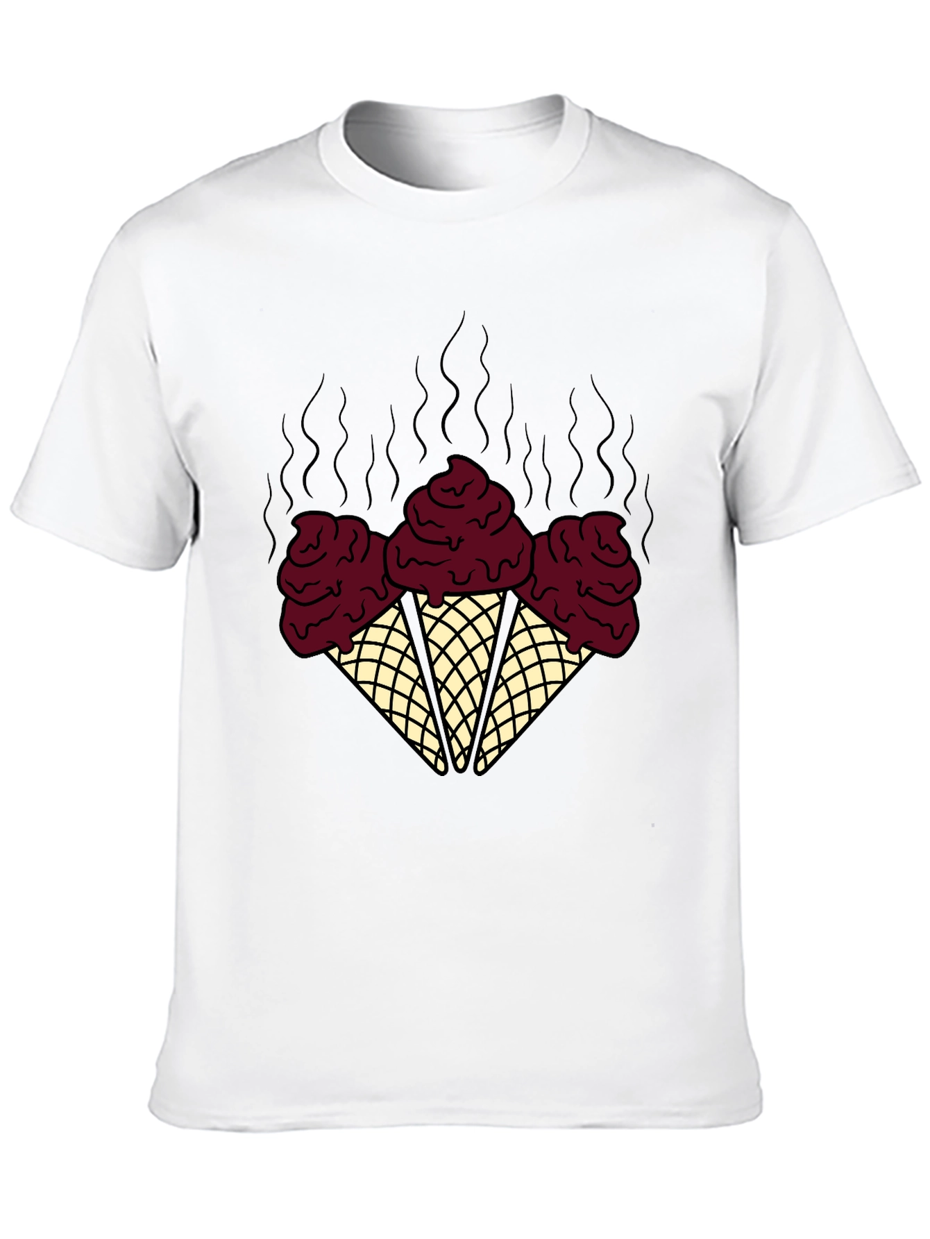 Black Novelty Ice Cream Cone Graphic Tee - Black view 10