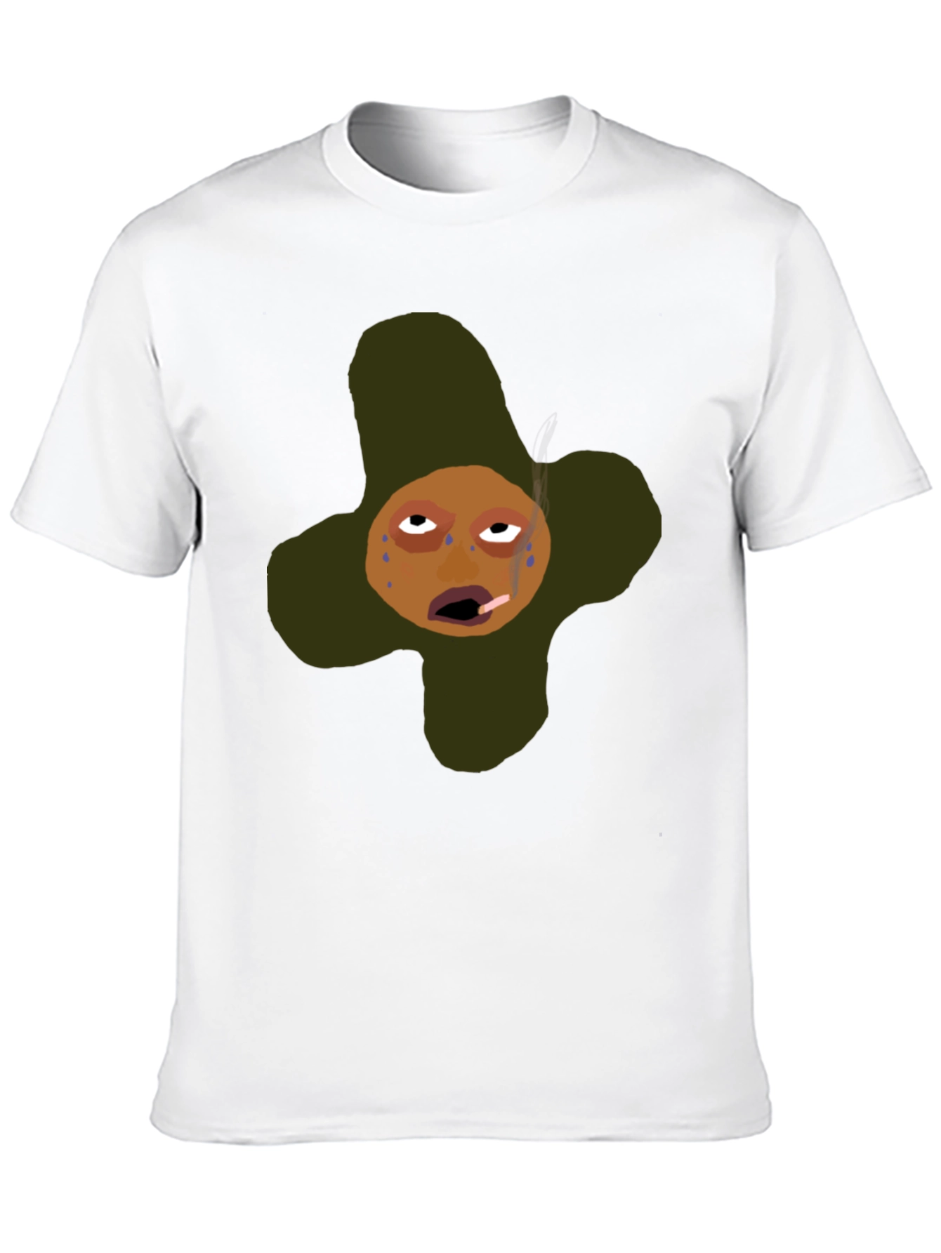Black Funny Cartoon Graphic T-Shirt - Black view 10