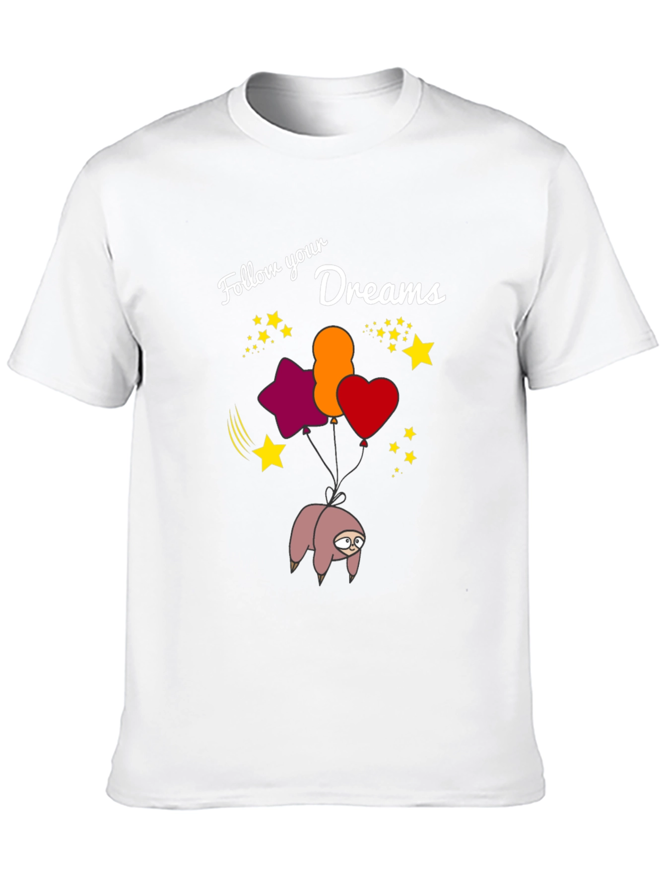 Black Dreamy Sloth T-Shirt - Follow Your Dreams! view 10