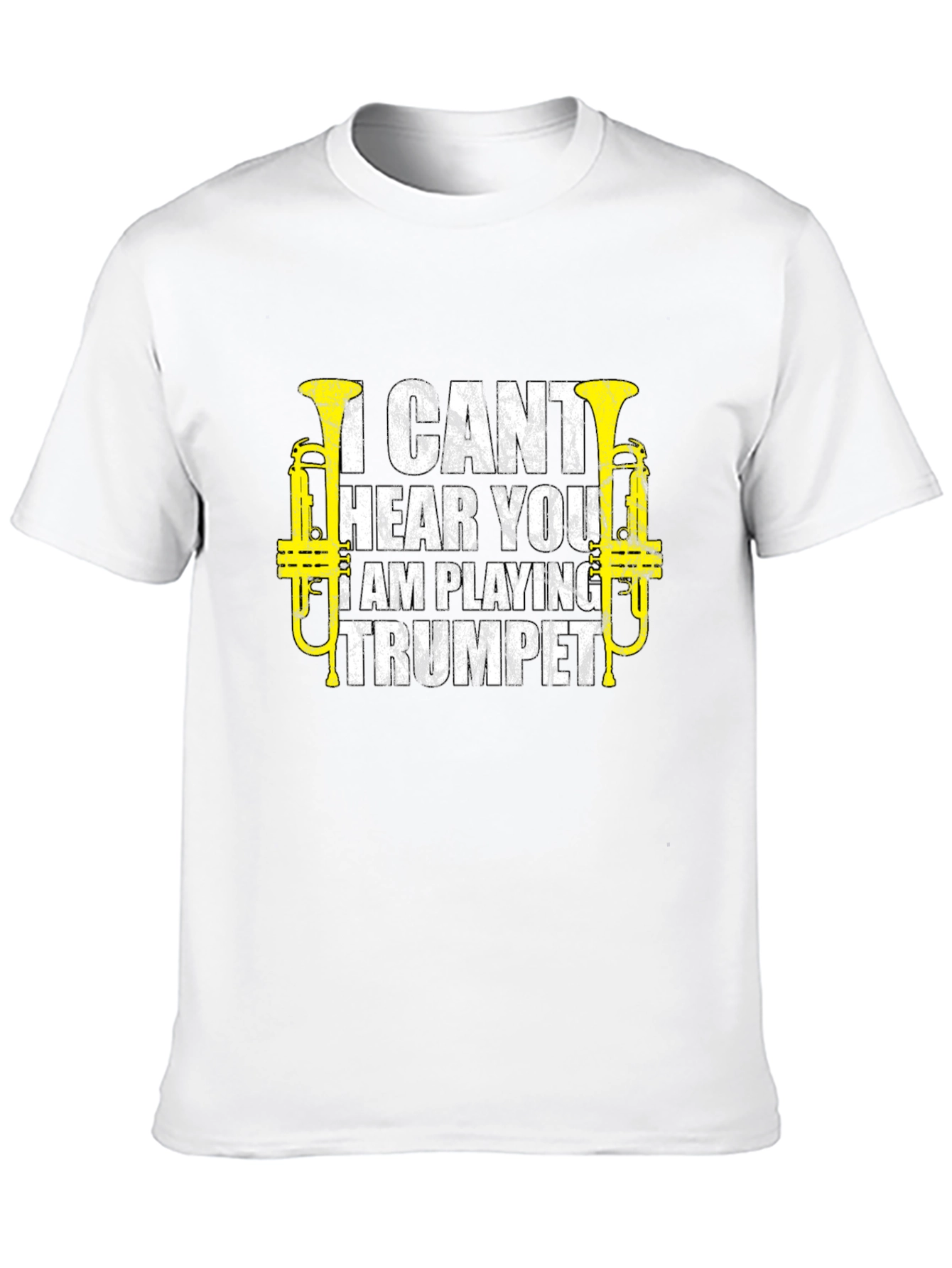 Black I Can't Hear You Trumpet Player T-Shirt view 10