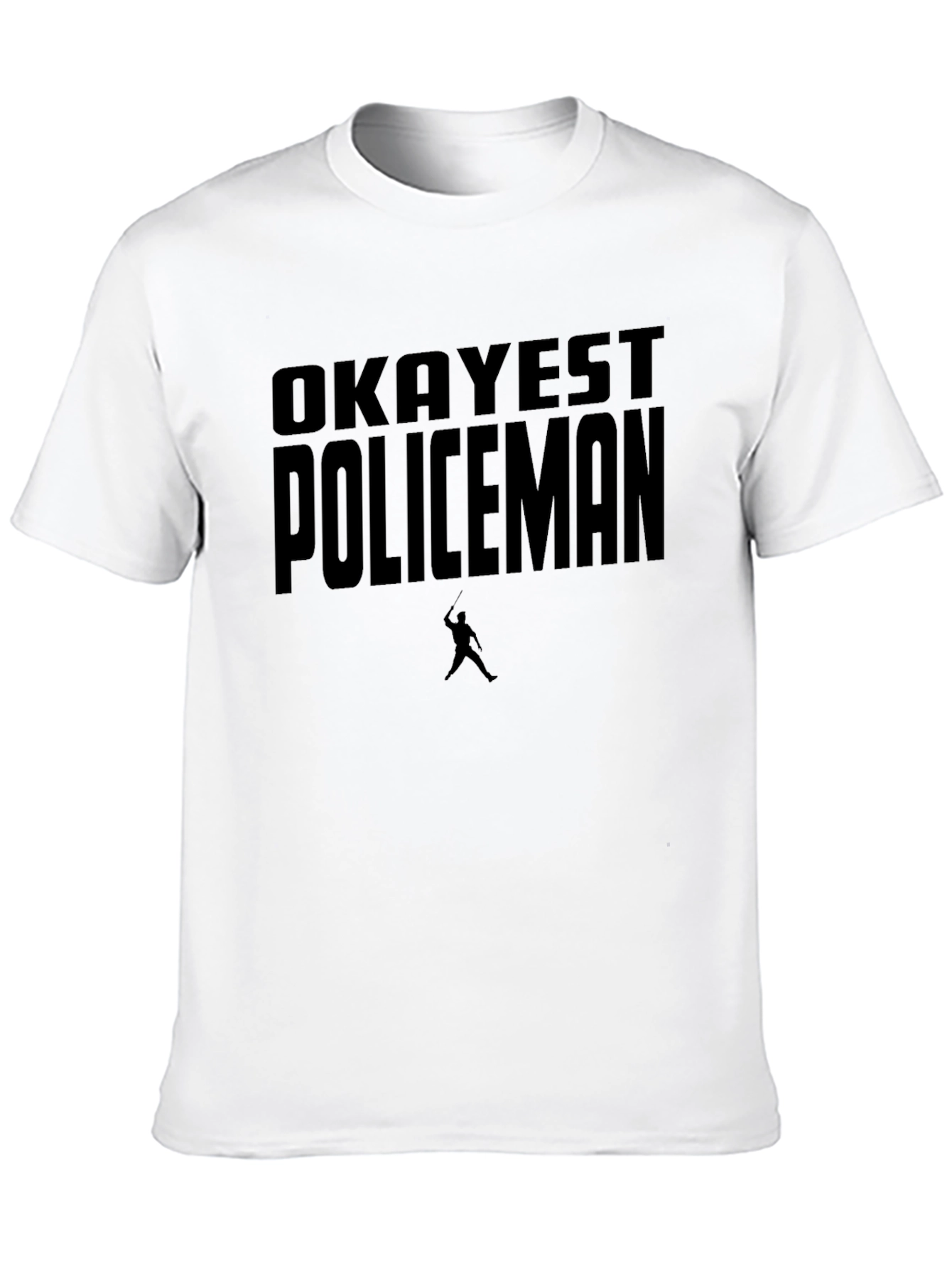 Black Okayest Policeman Graphic Tee - Black view 10