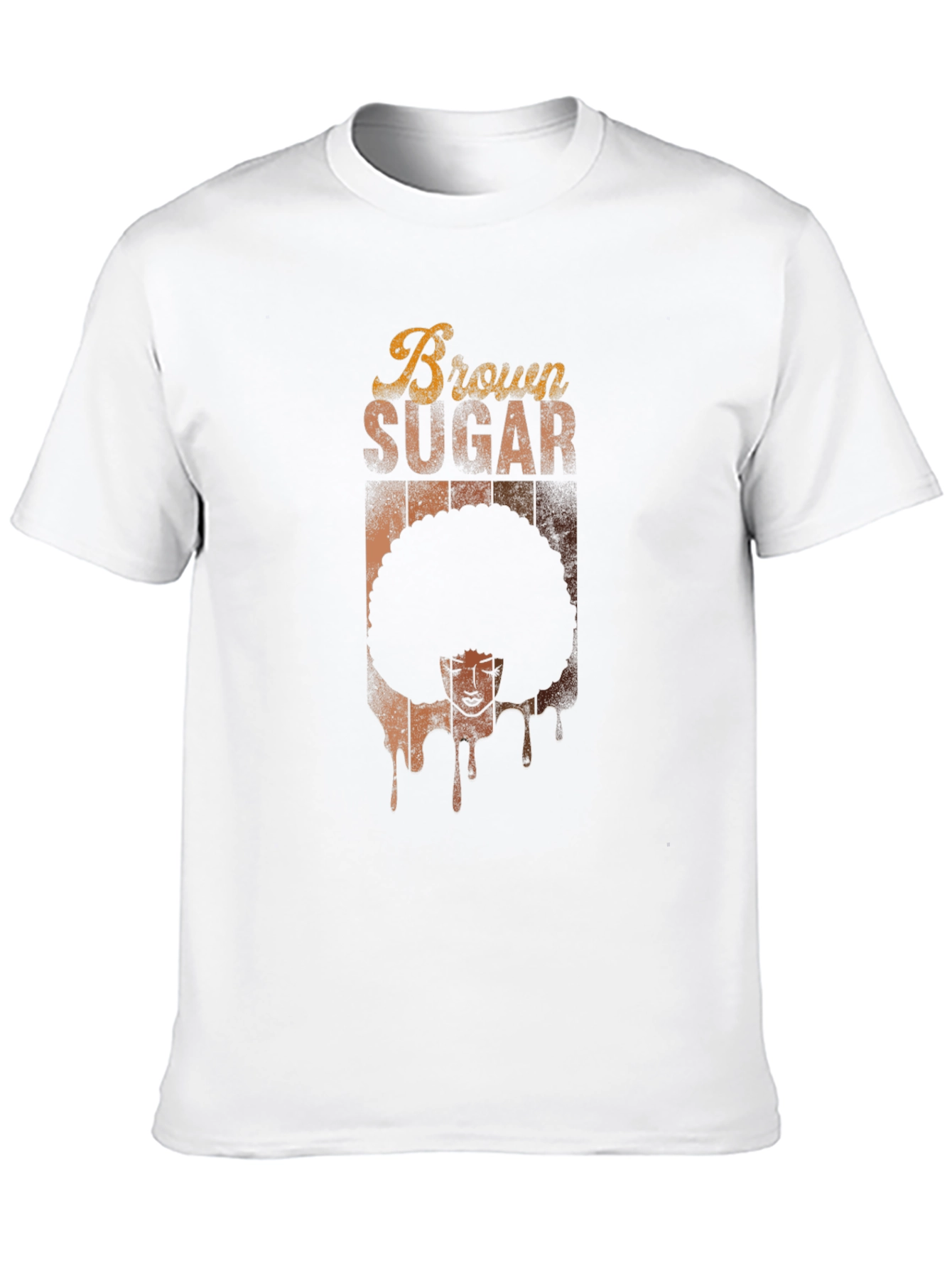 Black Brown Sugar Afro Graphic Tee - Retro Black T-Shirt view 10