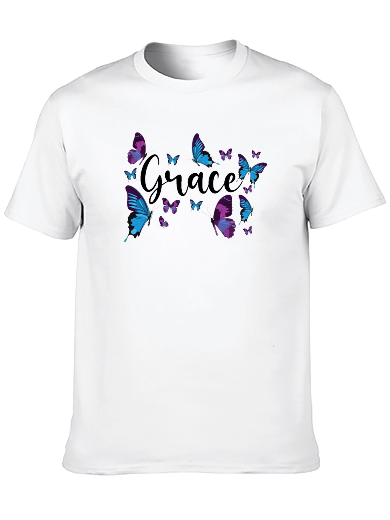 Black Grace Butterfly Graphic Black T-Shirt view 10