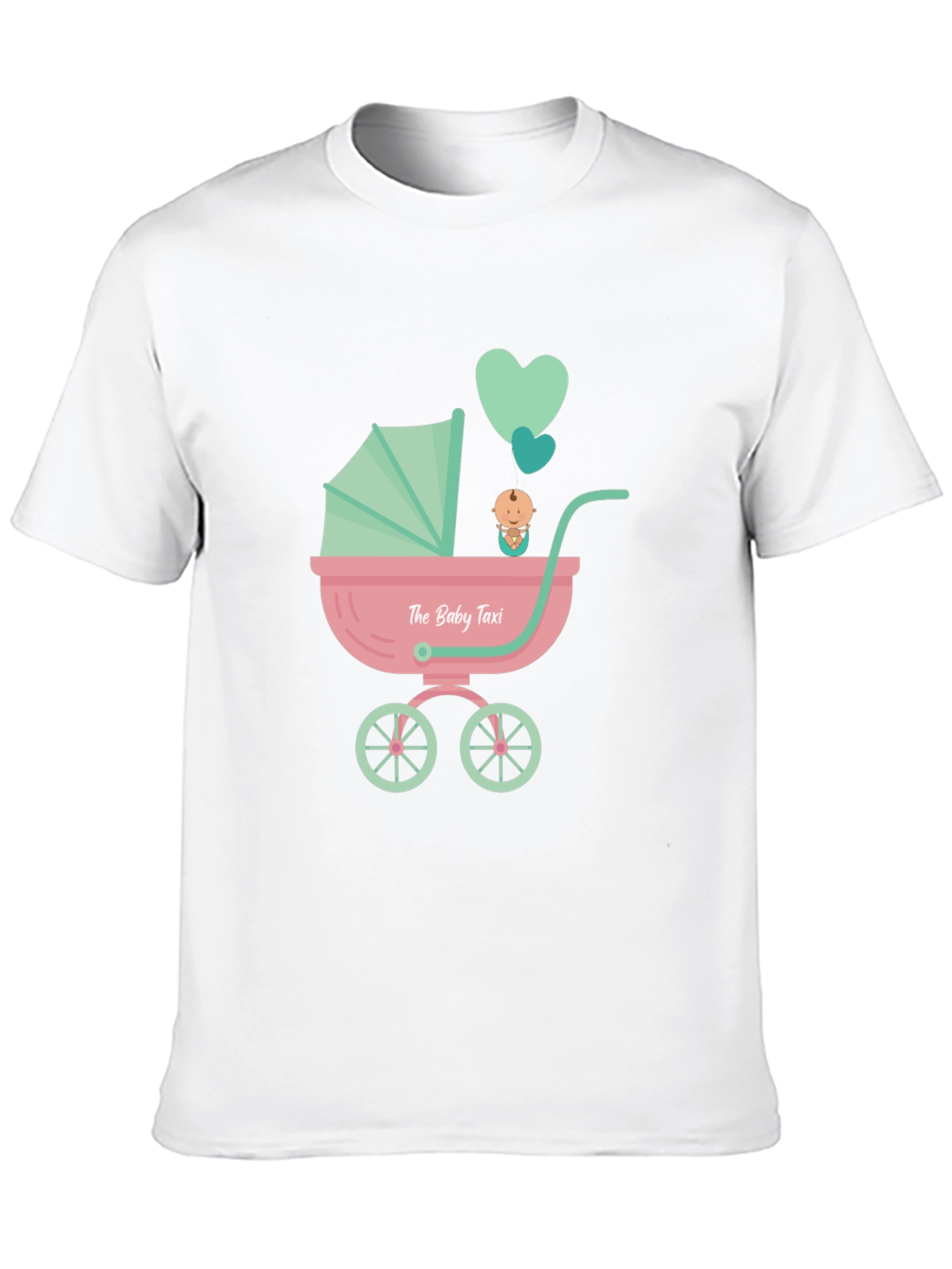 Black The Baby Taxi T-Shirt - Cute Stroller Design view 10