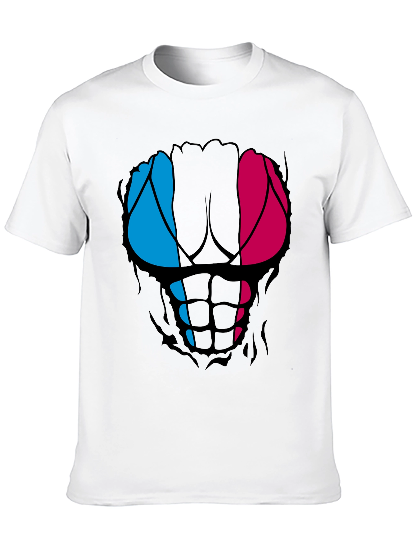 Black Funny Ripped Abs T-Shirt - Muscled Physique Design view 10