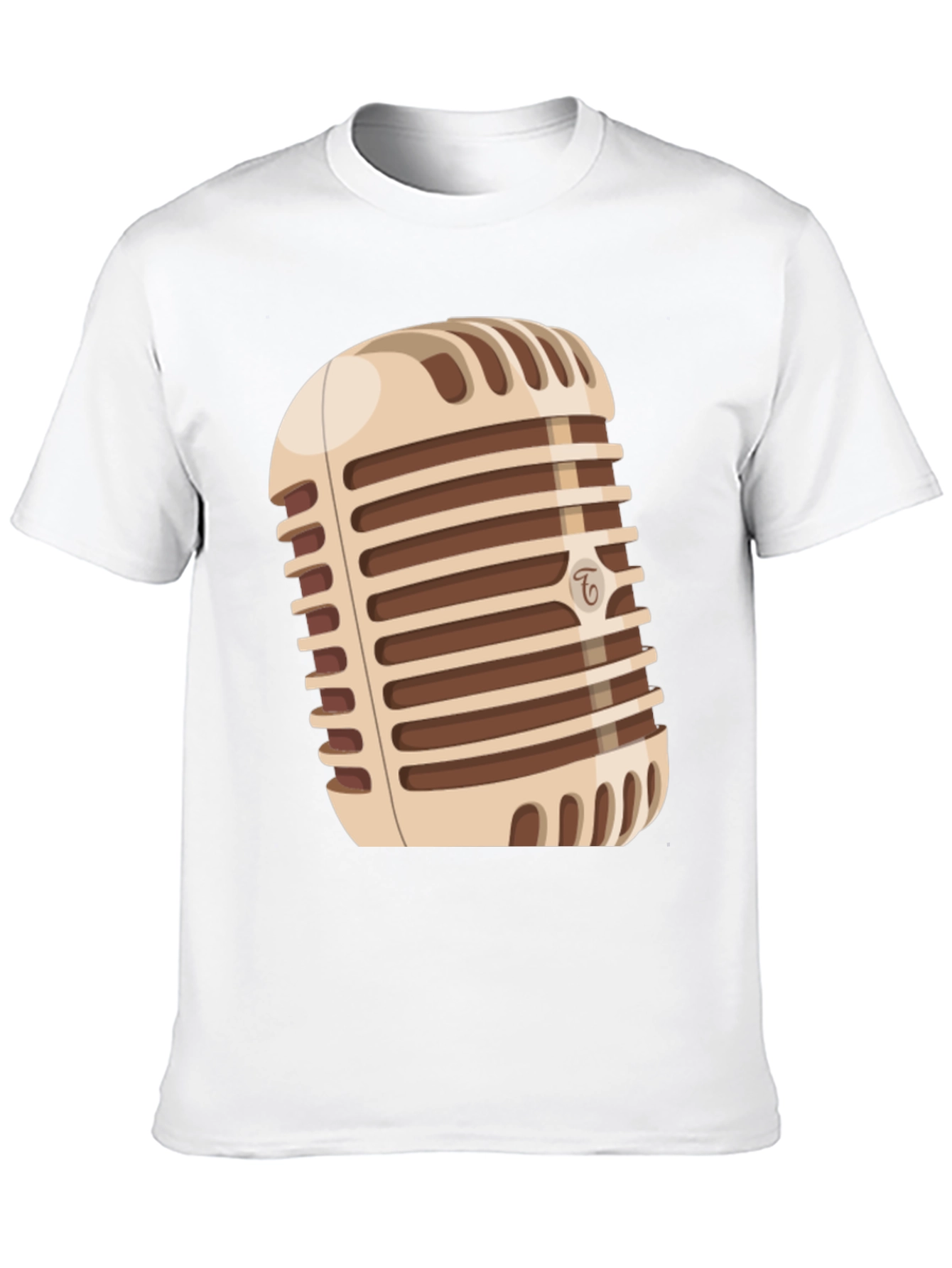 Black Vintage Microphone Graphic T-Shirt view 10