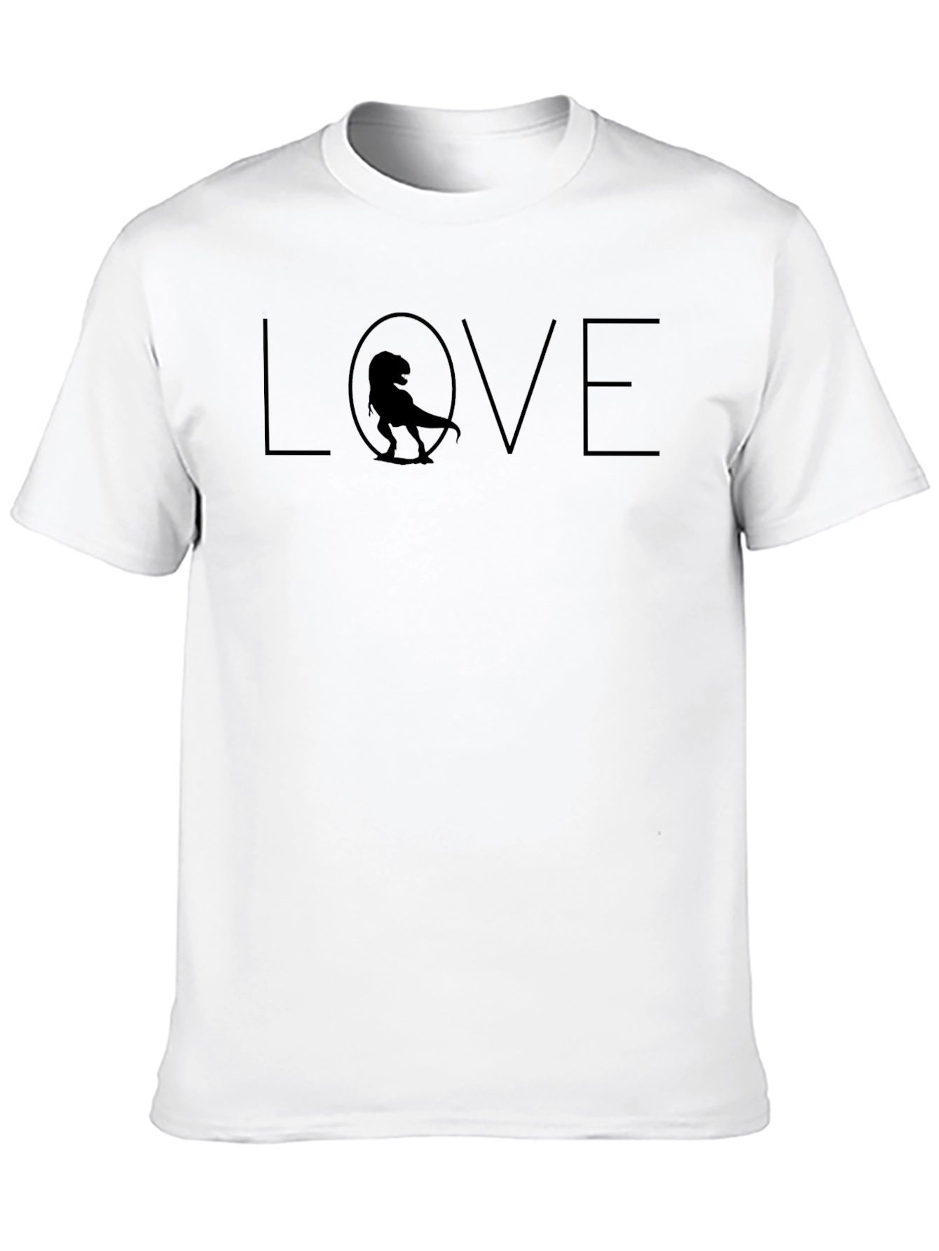 Black Dino Love T-Shirt - Black Graphic Tee view 10