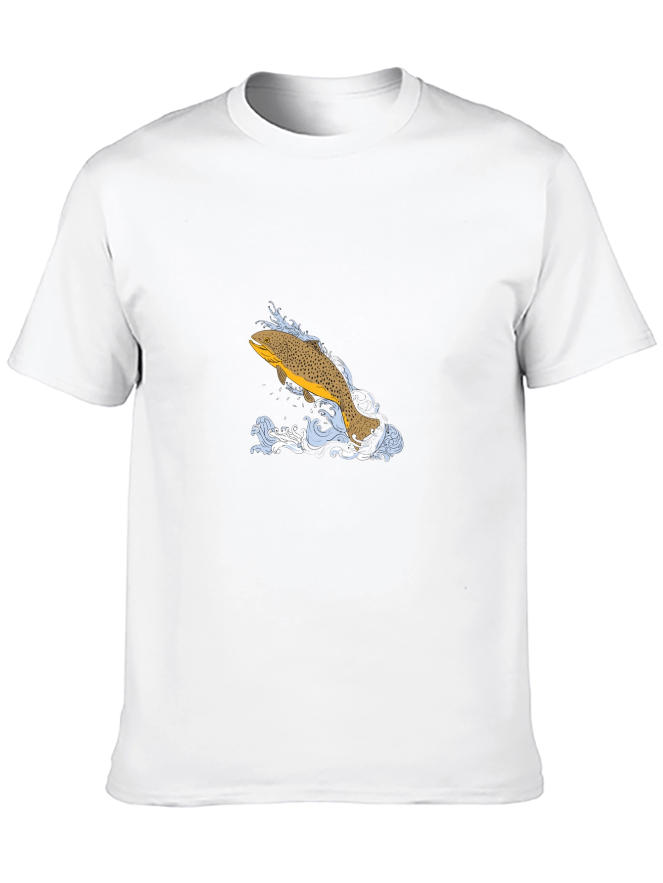 Black Men's Black Trout Graphic T-Shirt view 10