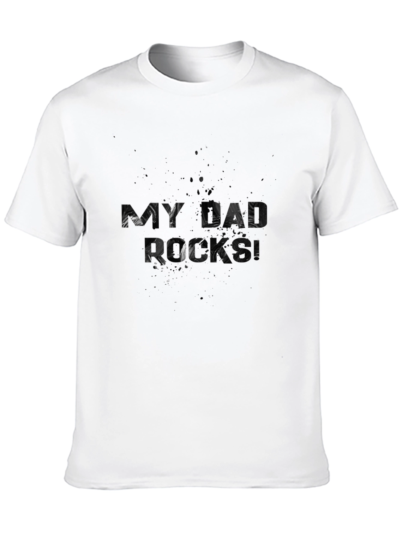 Black Men's Black 'My Dad Rocks' Graphic Tee view 10