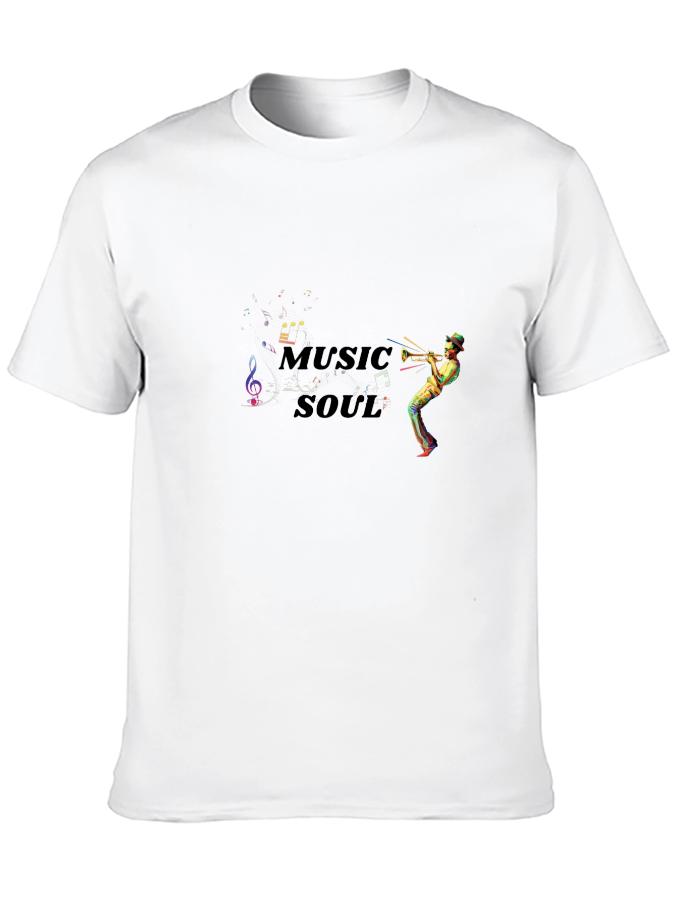 Black Music Soul T-Shirt -  Musical Trumpet Player view 10
