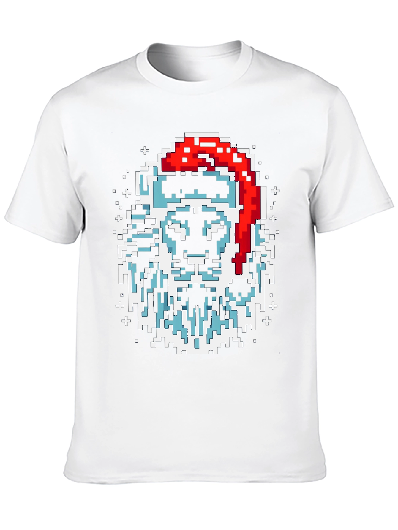 Black Pixel Santa Lion Graphic Tee - Black view 10