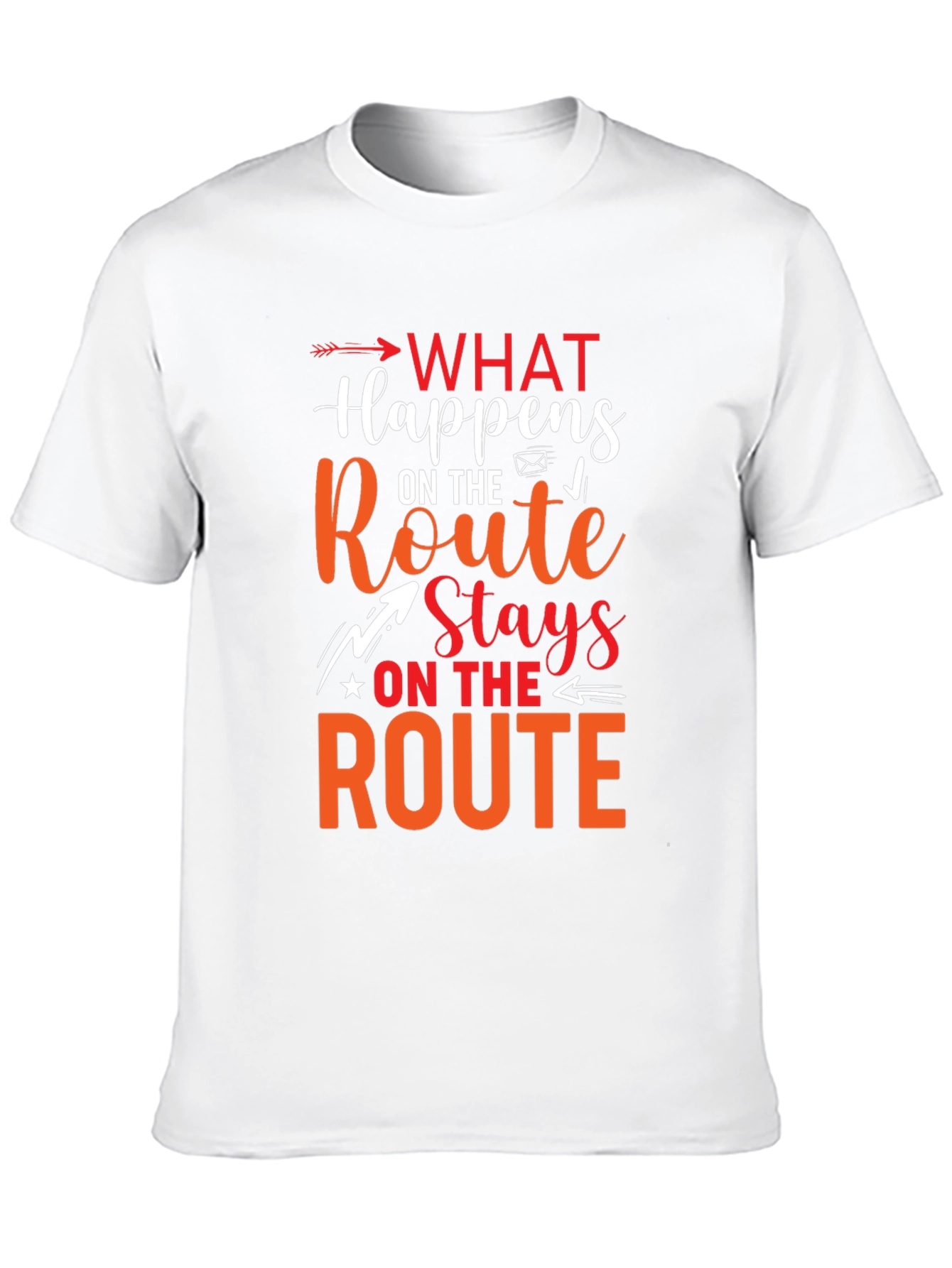 Black What Happens On The Route Stays Graphic T-Shirt view 10