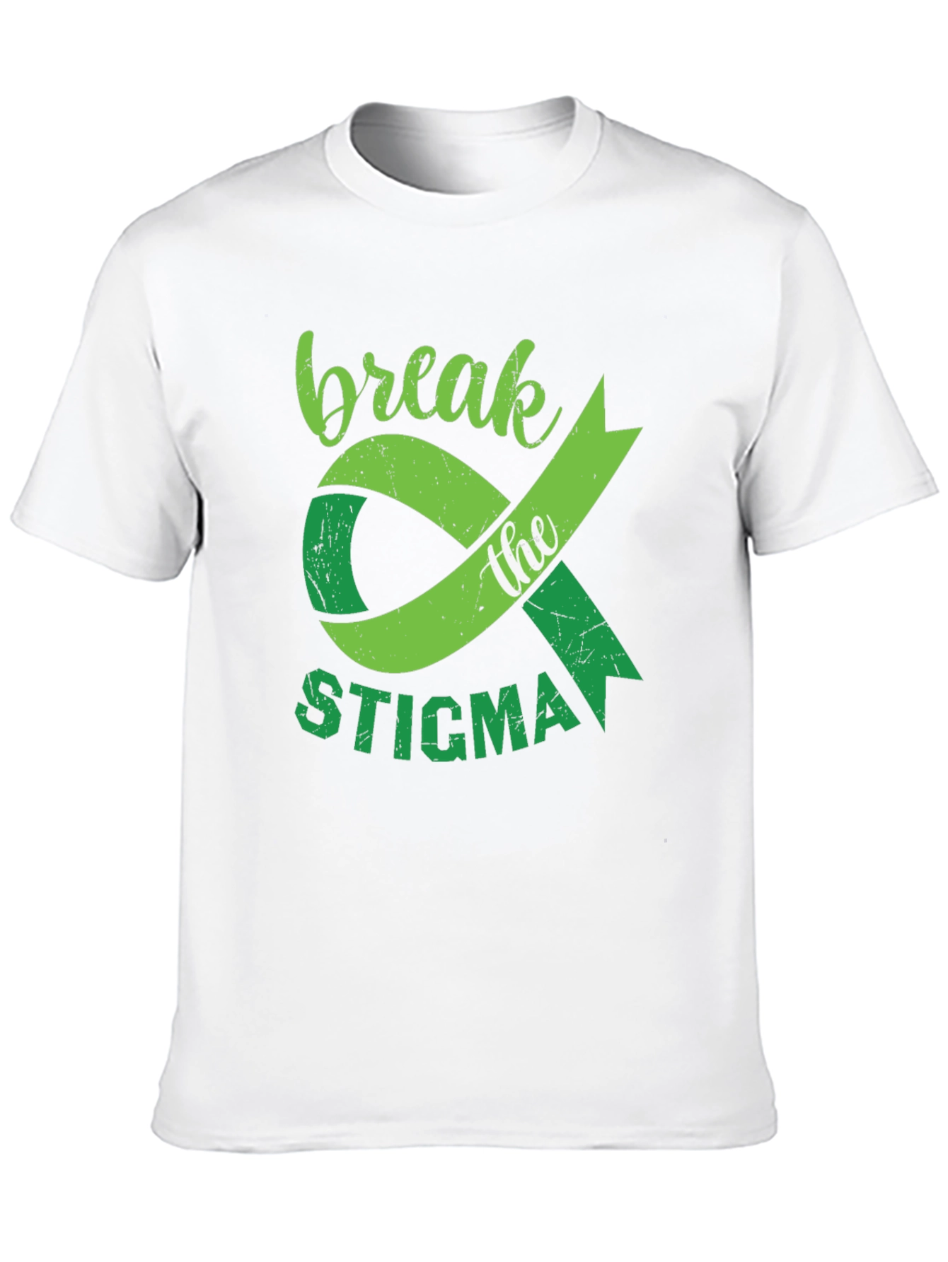 Black Break the Stigma T-Shirt Mental Health Awareness view 10