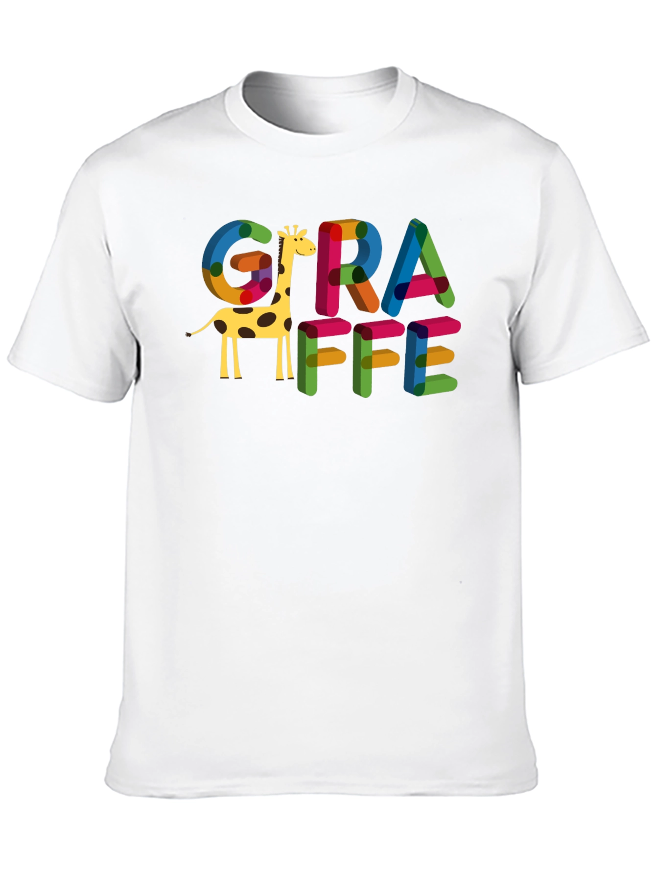 Black Fun Giraffe Graphic Tee - Stylish Black T-Shirt view 10