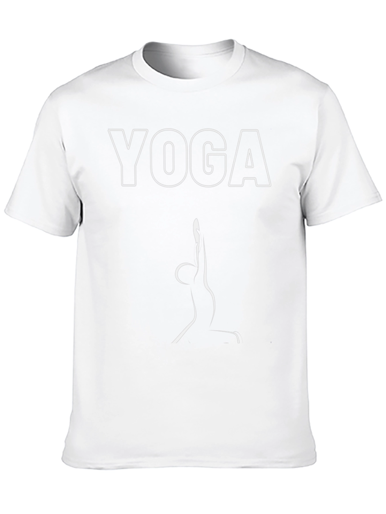 Black Yoga Pose Graphic Tee - Black Cotton Blend view 10