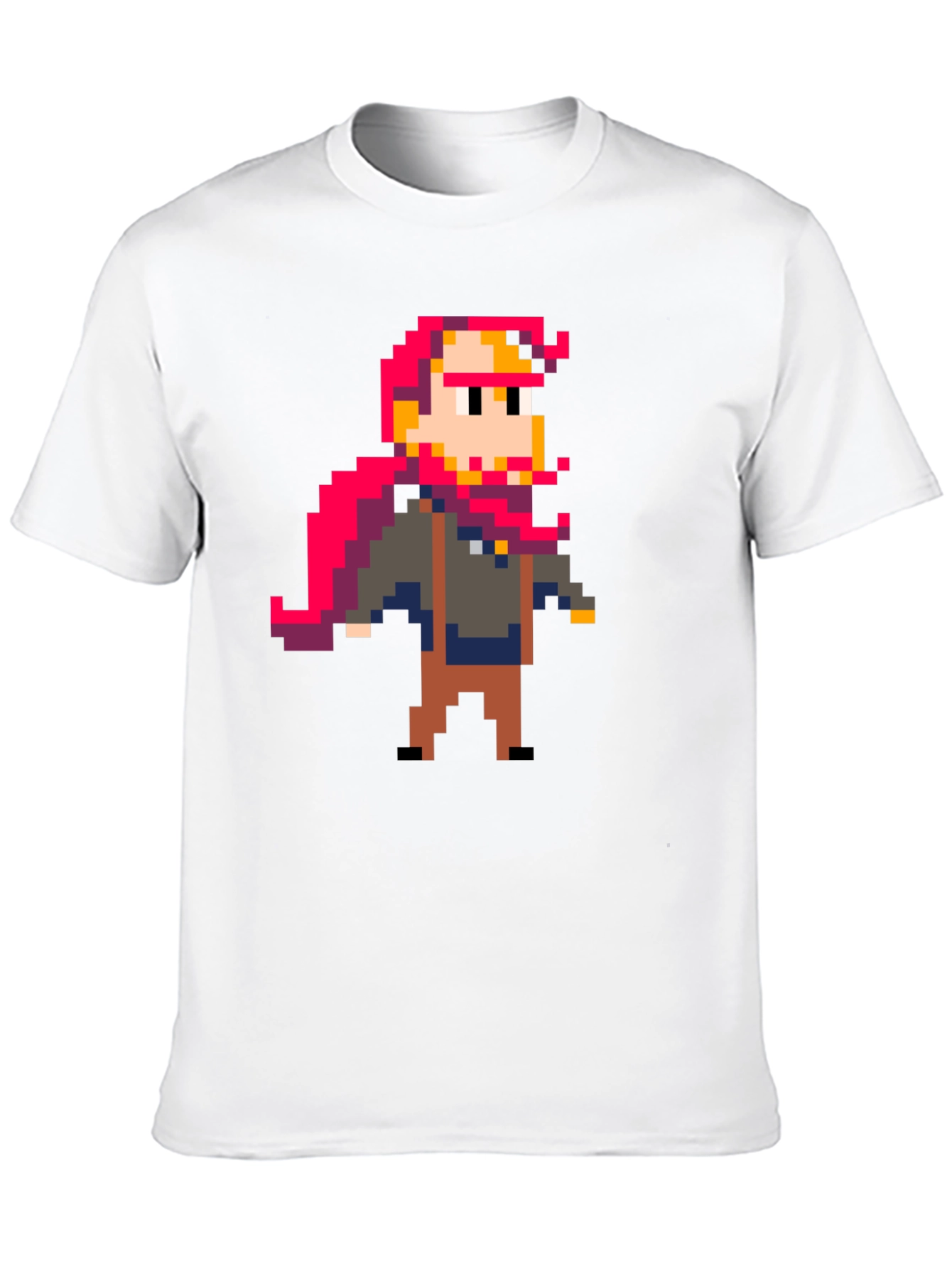 Black Pixel Art Graphic T-Shirt view 10