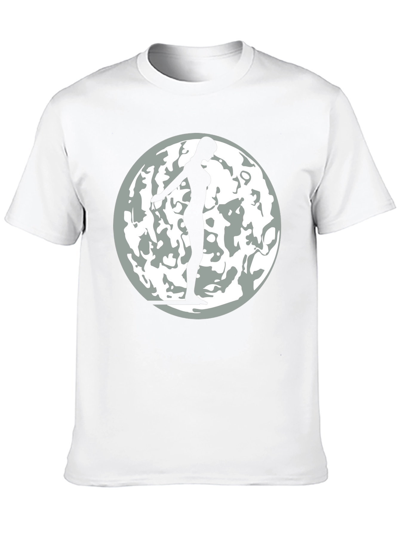 Black Silhouette Moon T-Shirt - Black Graphic Tee view 10