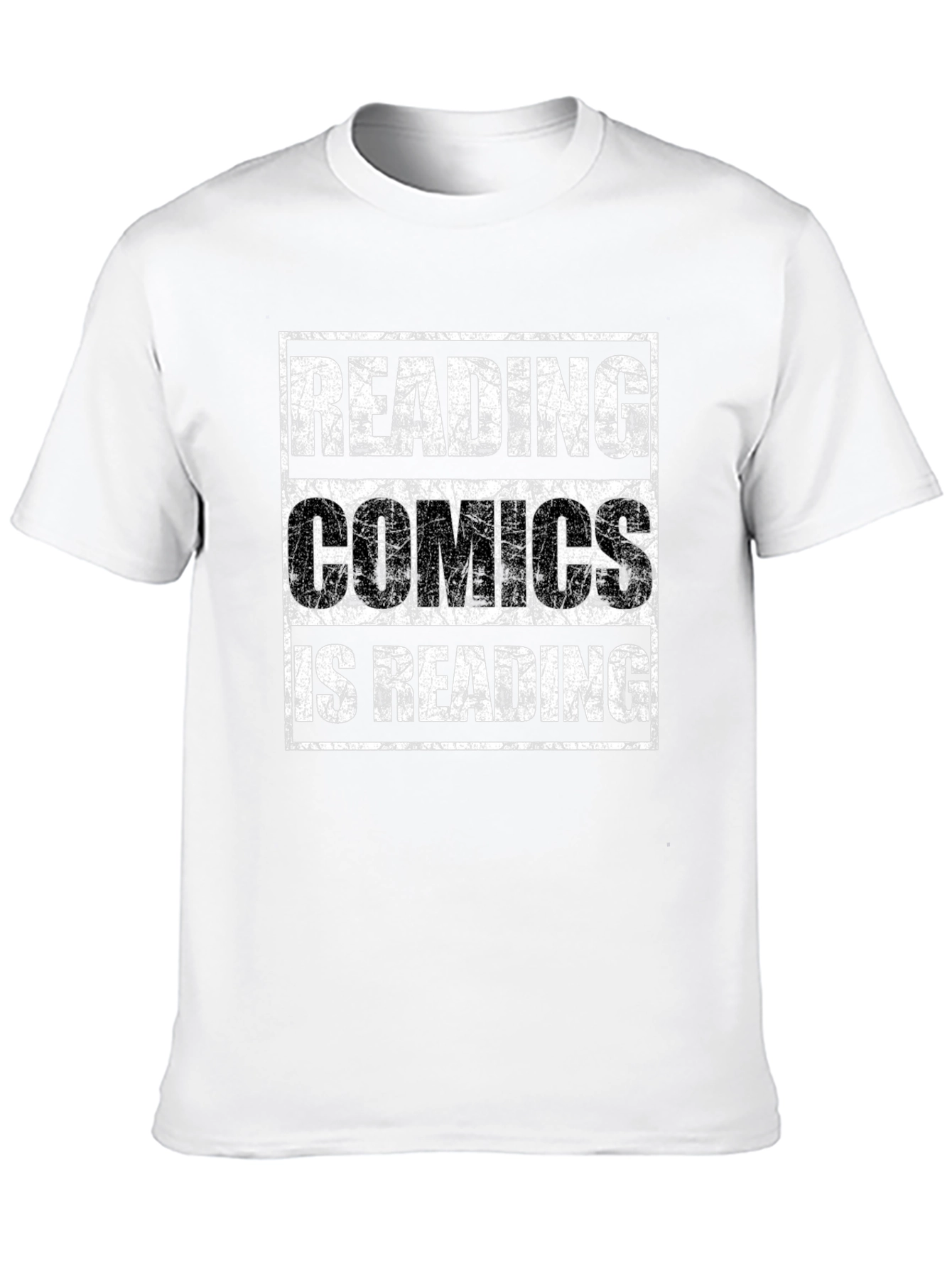 Black Reading Comics T-Shirt - Black Cotton Blend  view 10