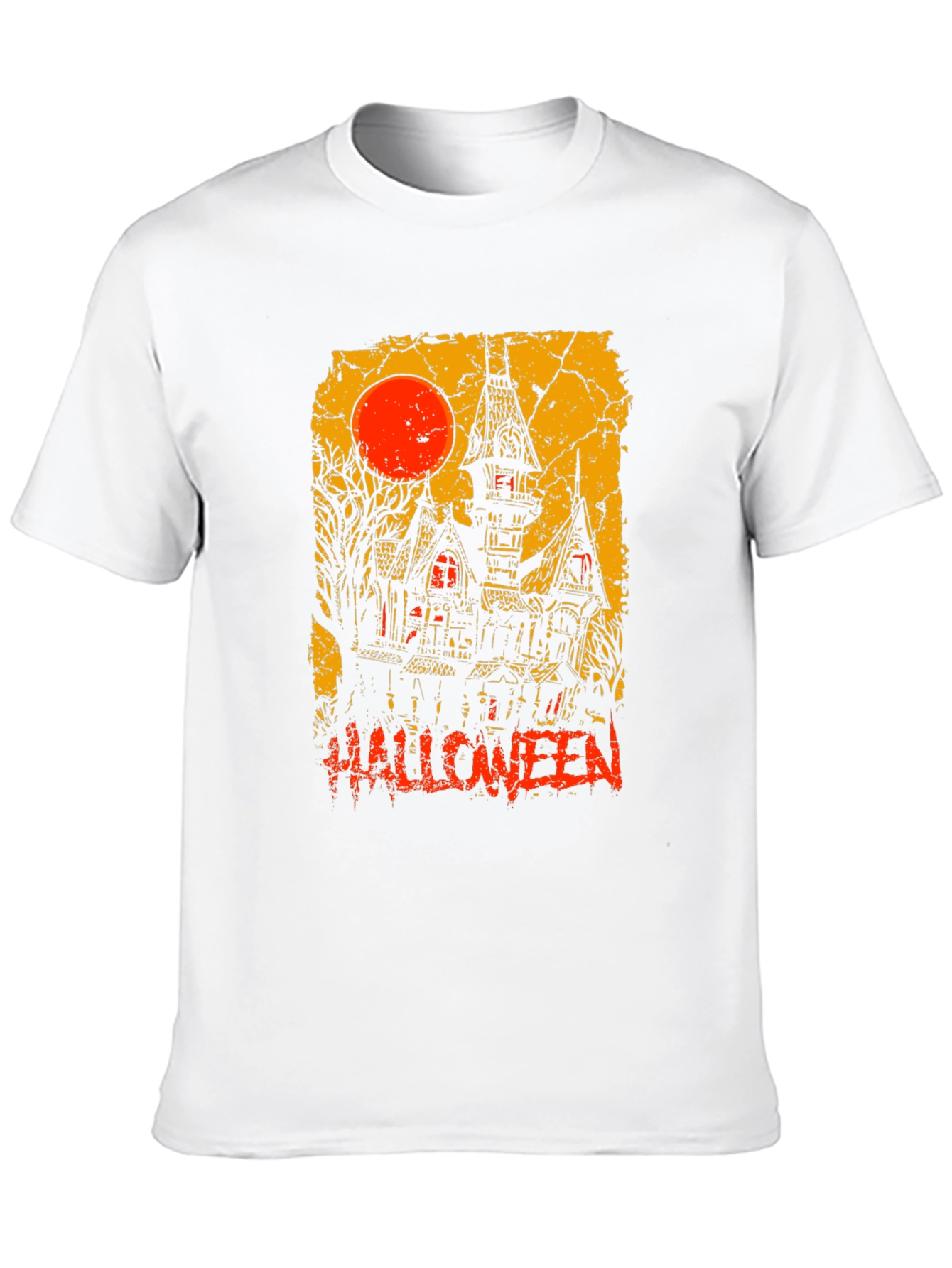 Halloween Haunted House Graphic Tee - 10