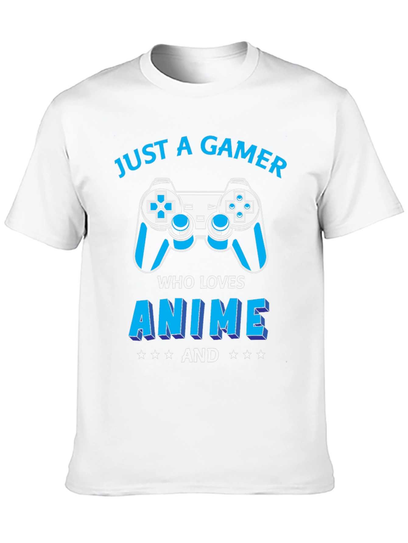 Black Just A Gamer Who Loves Anime T-Shirt view 10