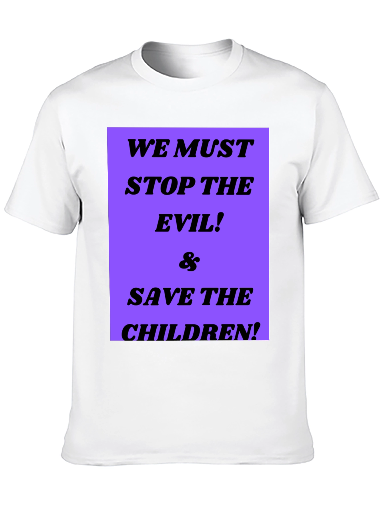 Black Stop the Evil Save the Children T-Shirt view 10