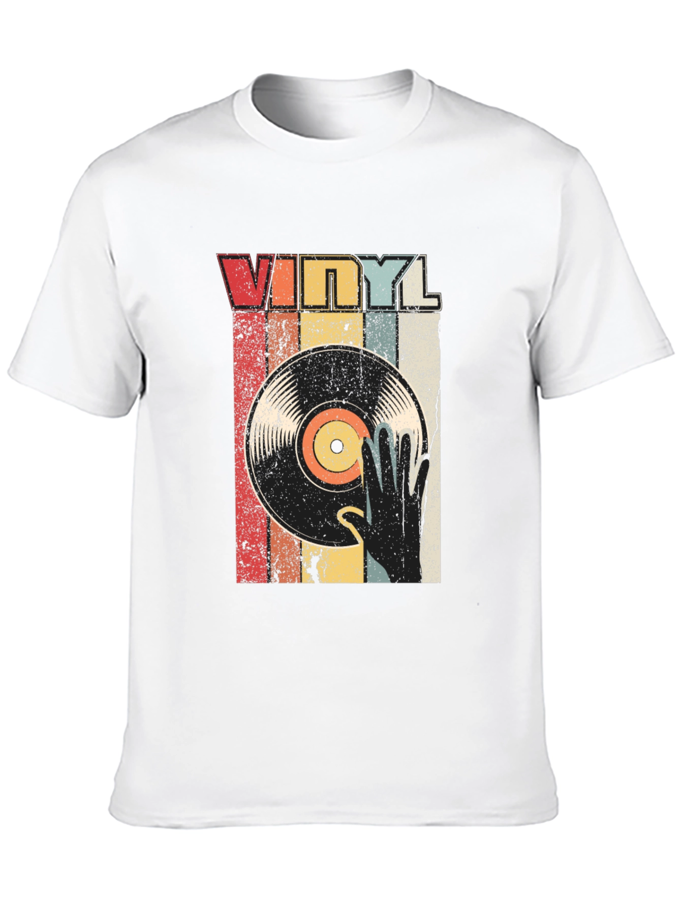 Black Vintage Vinyl Record T-Shirt view 10