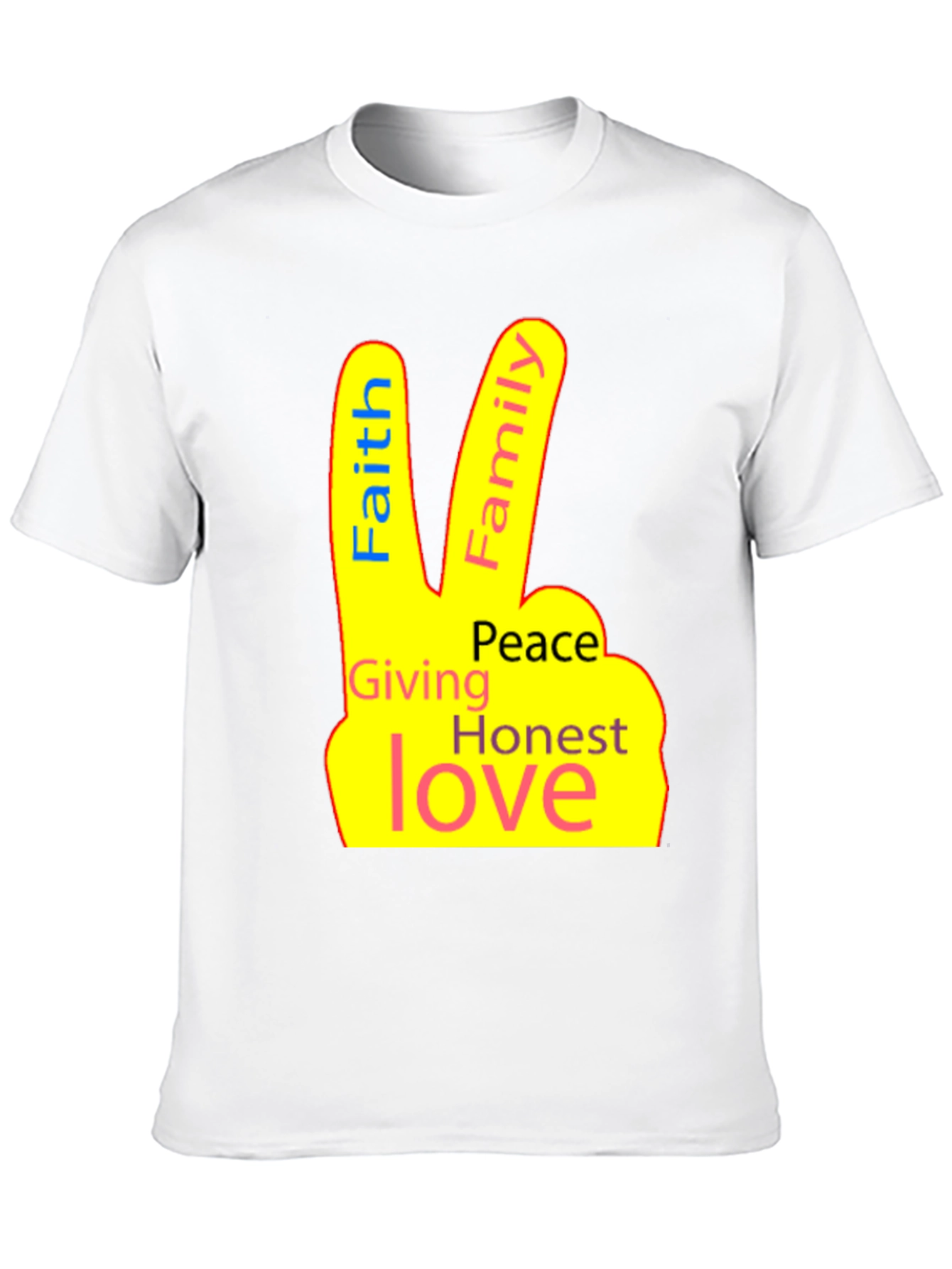 Black Faith, Family, Love Peace T-Shirt view 10