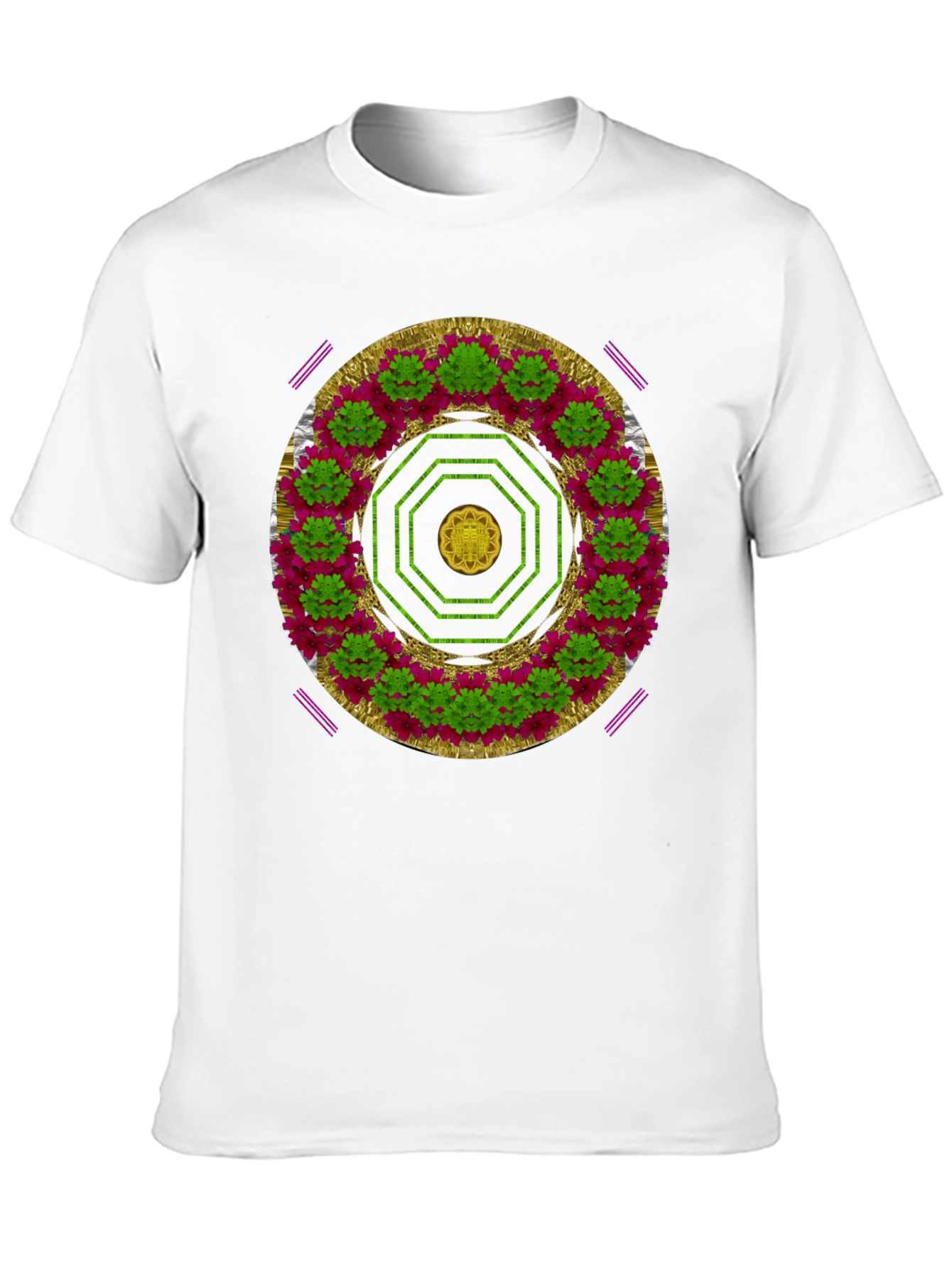 Black Floral Mandala Graphic Tee - Black view 10