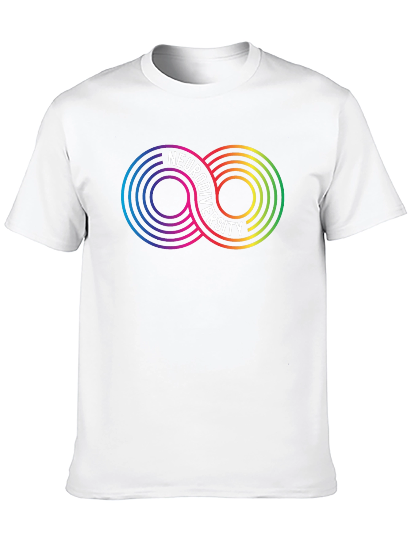 Black Neurodiversity Infinity Symbol Graphic T-Shirt view 10