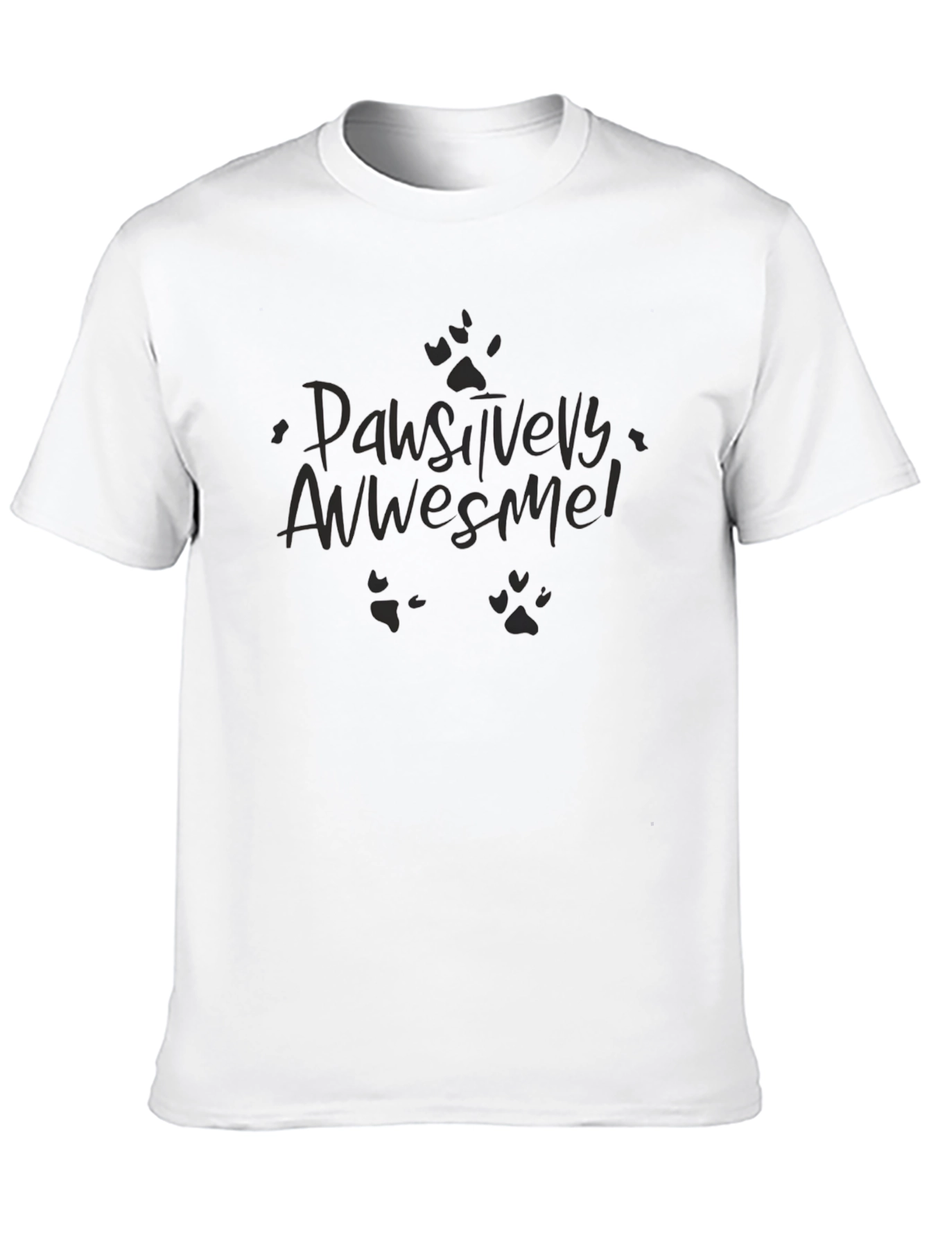 Black Pawsitively Awesome Black T-Shirt view 10